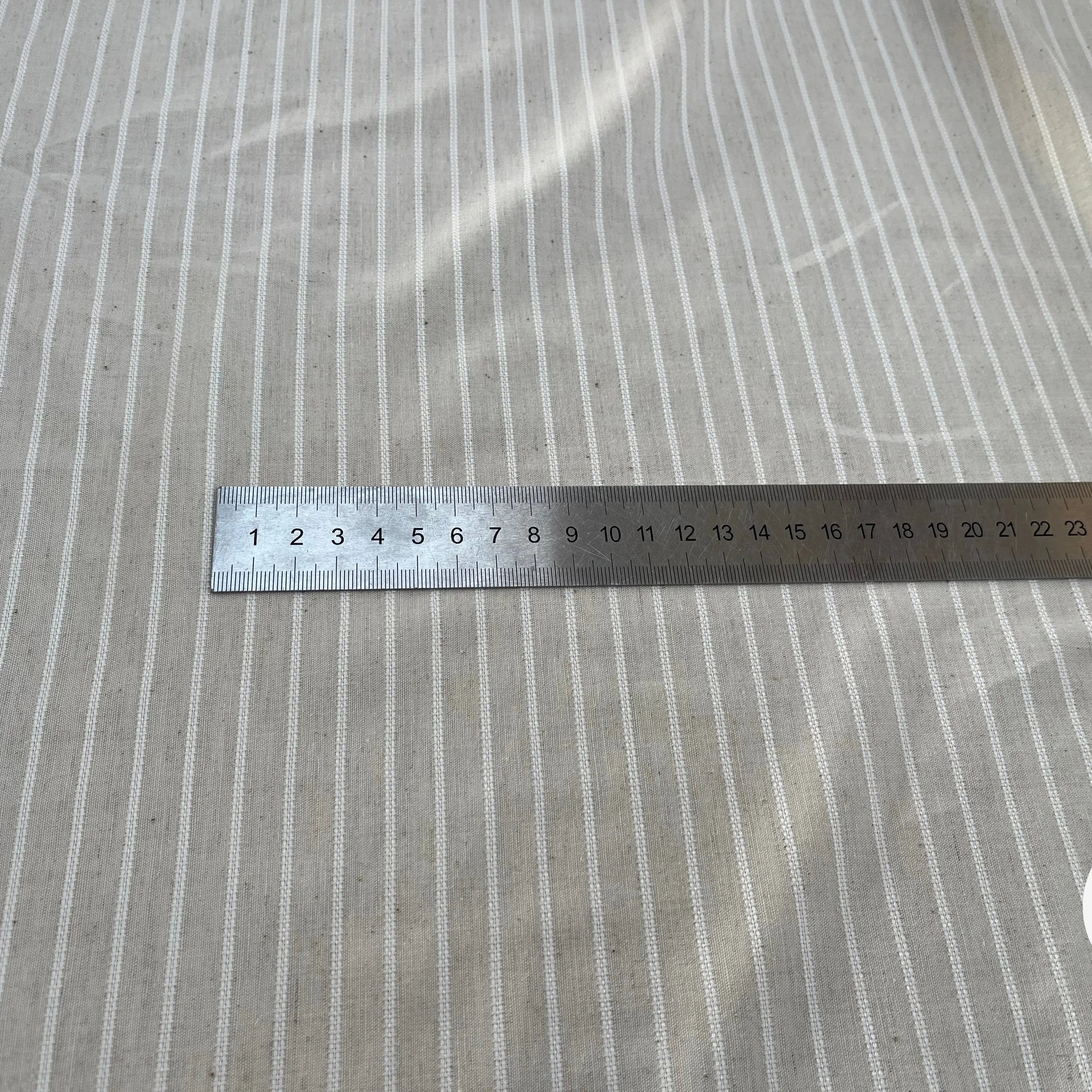 TOILE COTON VISCOSE RAYÉE BLANC CASSÉ 10% LIN - My Little Coupon