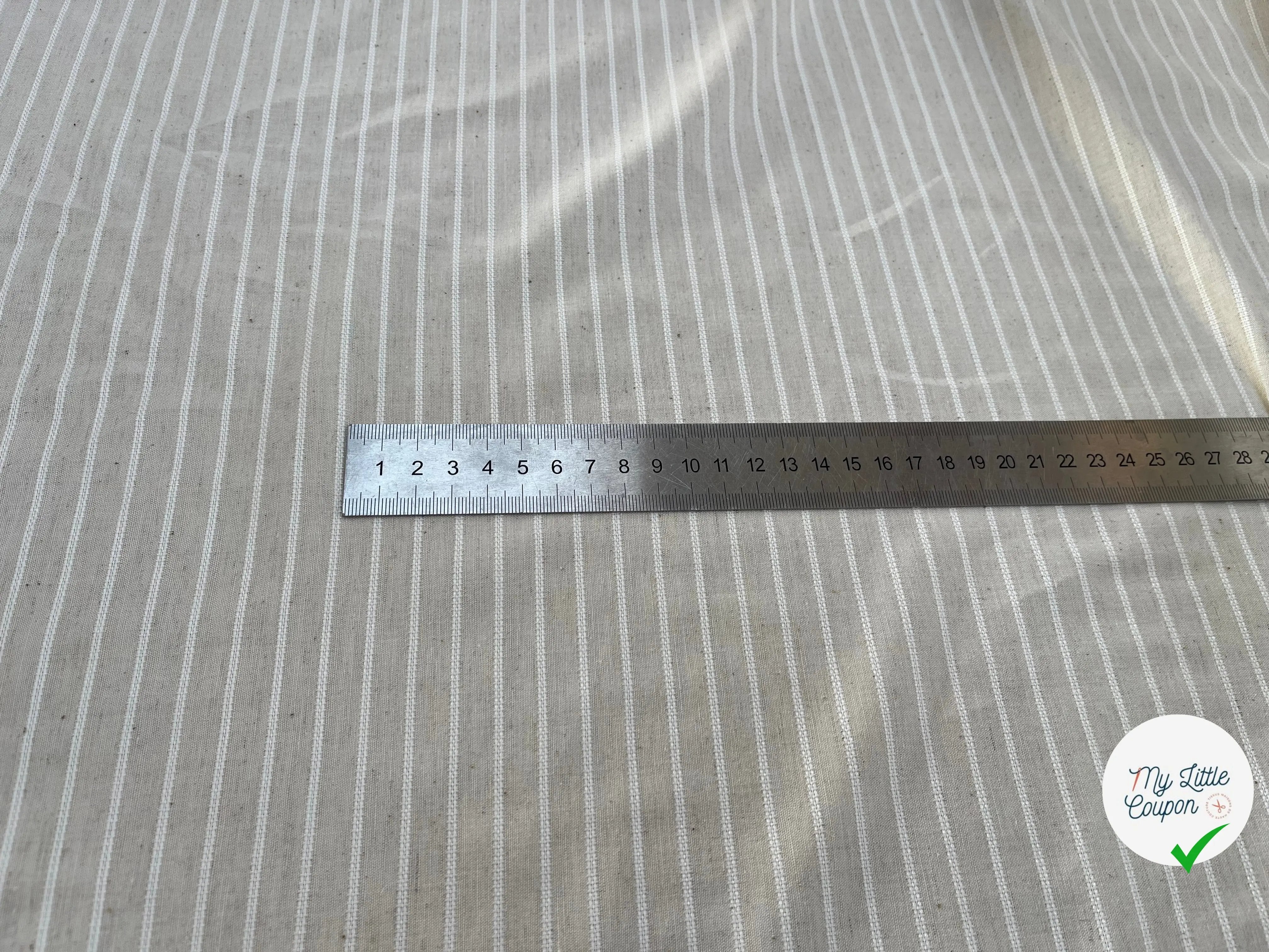 TOILE COTON VISCOSE RAYÉE BLANC CASSÉ 10% LIN - My Little Coupon