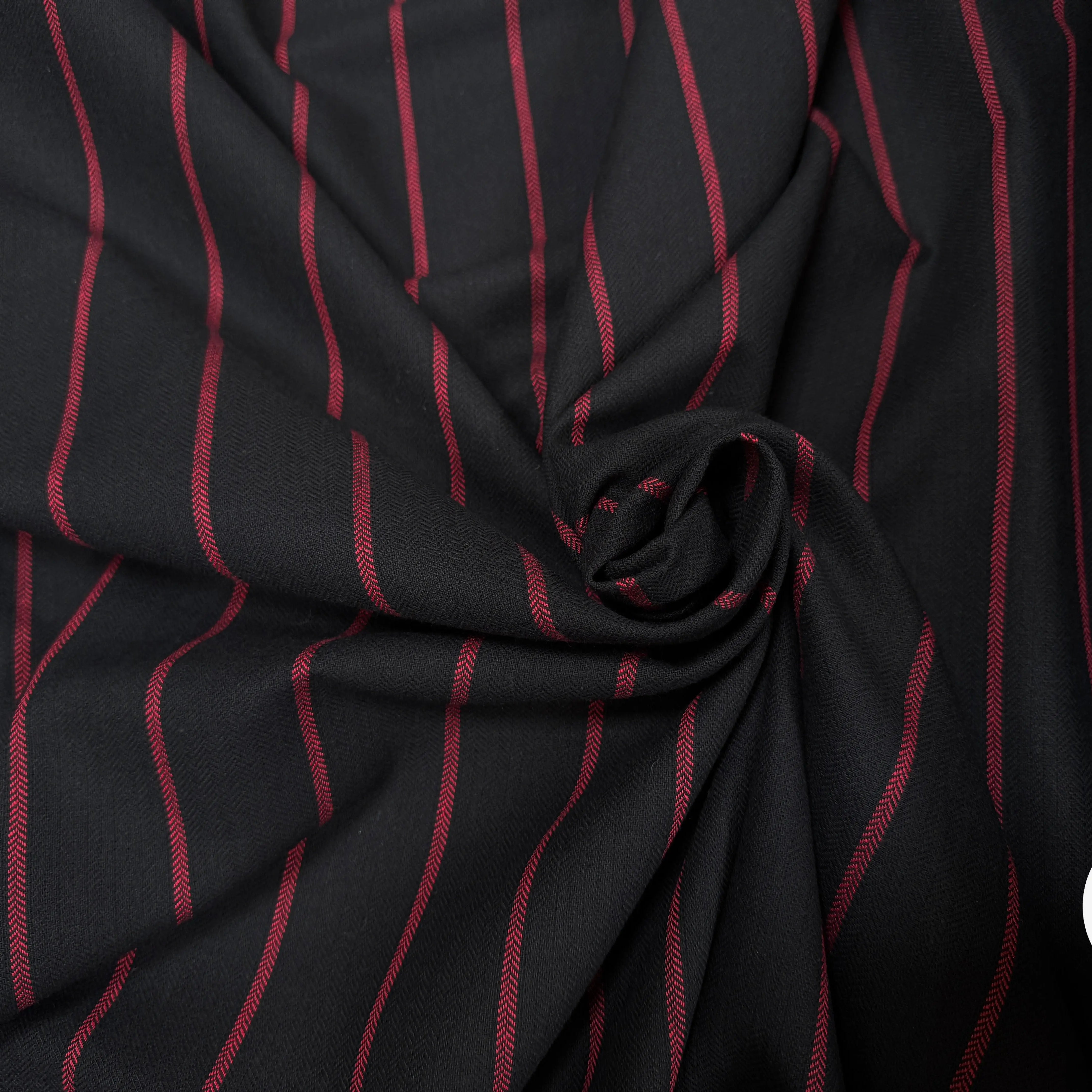 TOILE DE COTON À RAYURES ROUGES - My Little Coupon