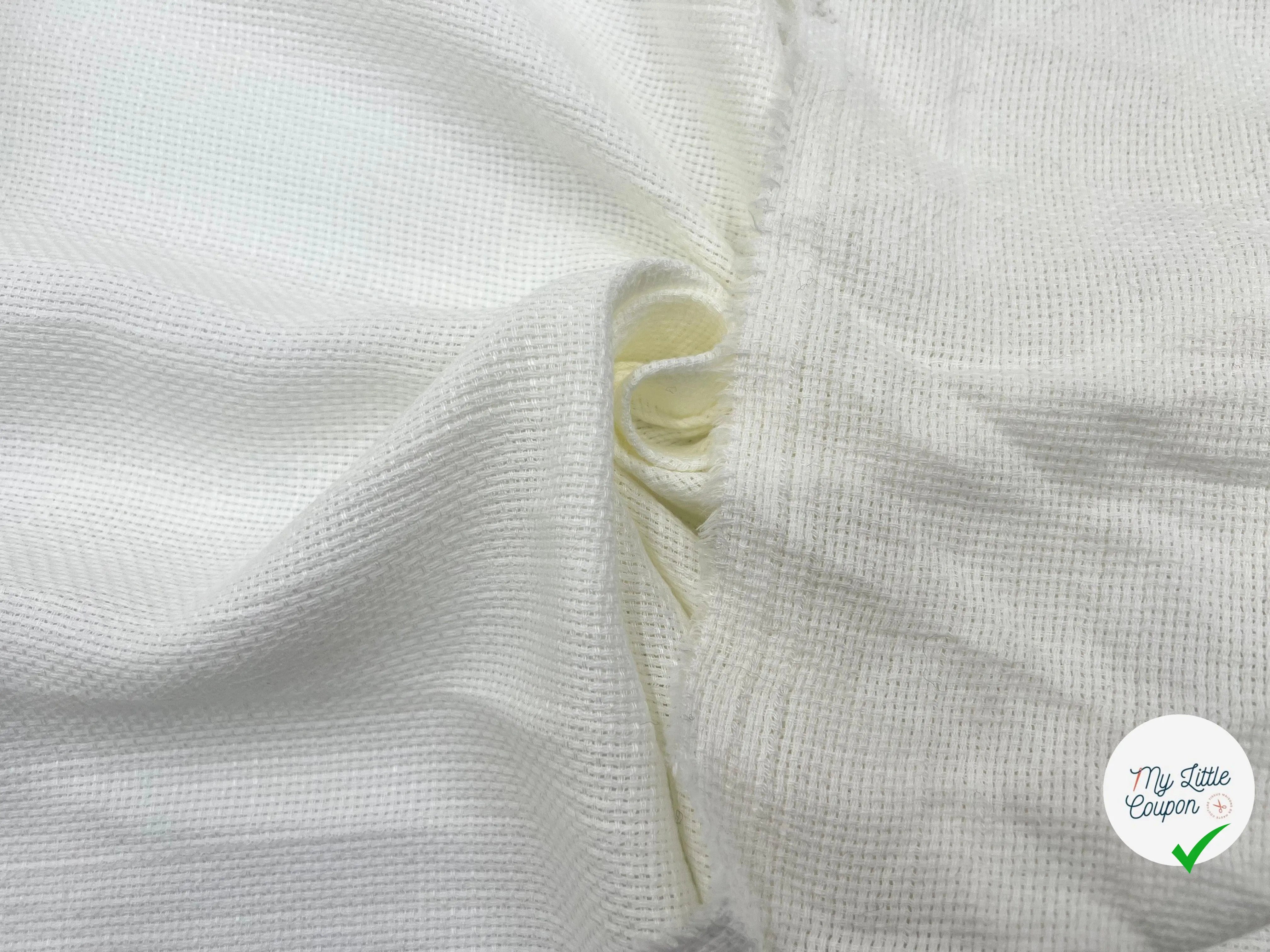TOILE DE COTON BLANCHE ARMATURE TOILE À BEURRE - My Little Coupon - tissu - coudre