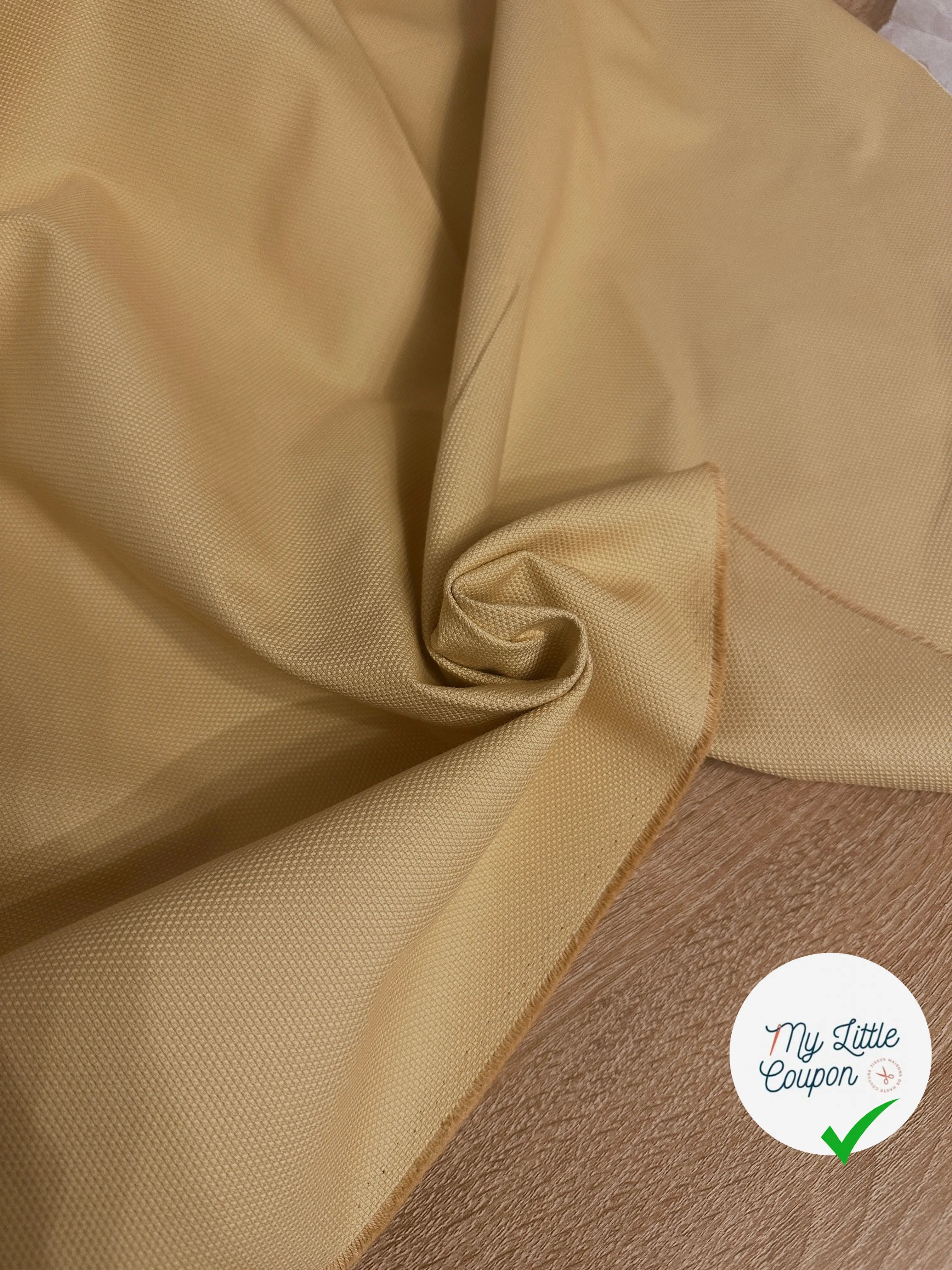 TOILE DE COTON CAVIAR CANVASS JAUNE PAILLE MSO