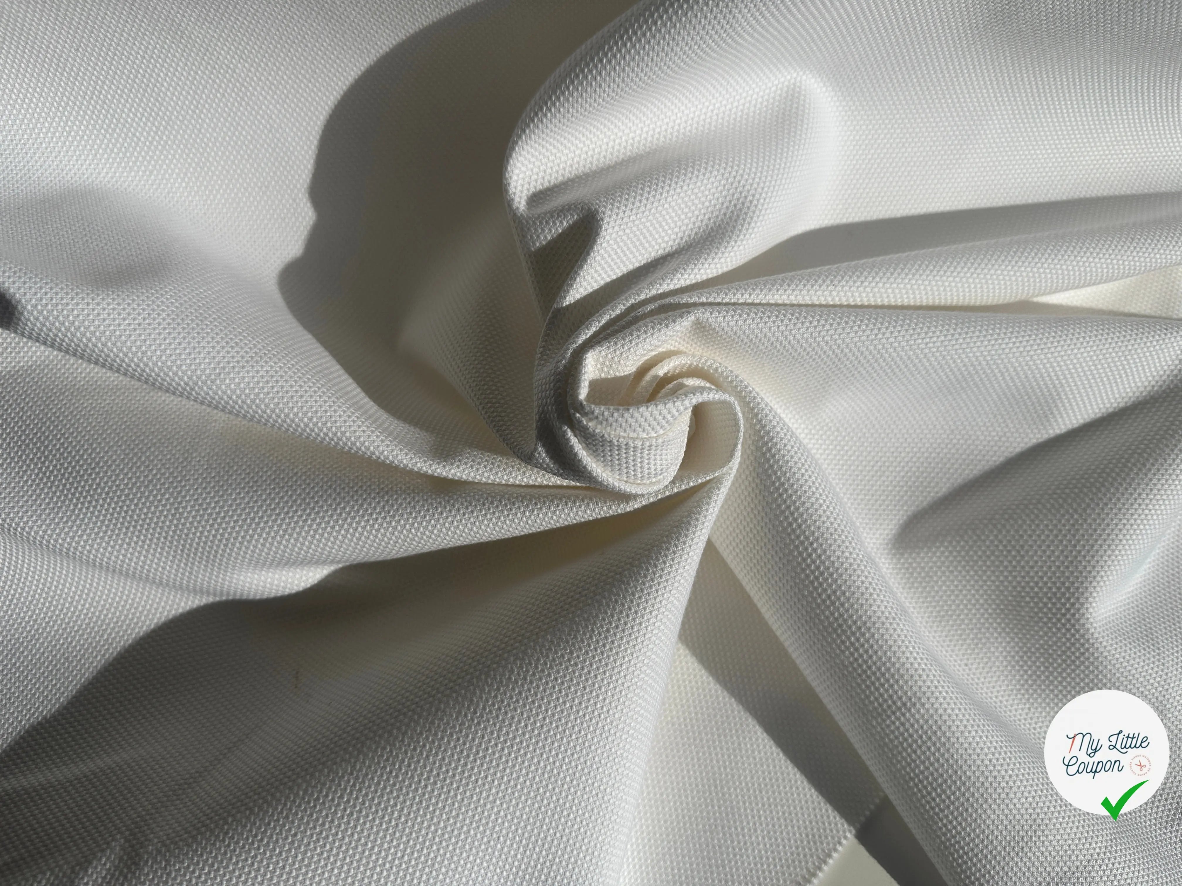 TOILE DE COTON CAVIAR QUALITE COUTURE BLANC MSO