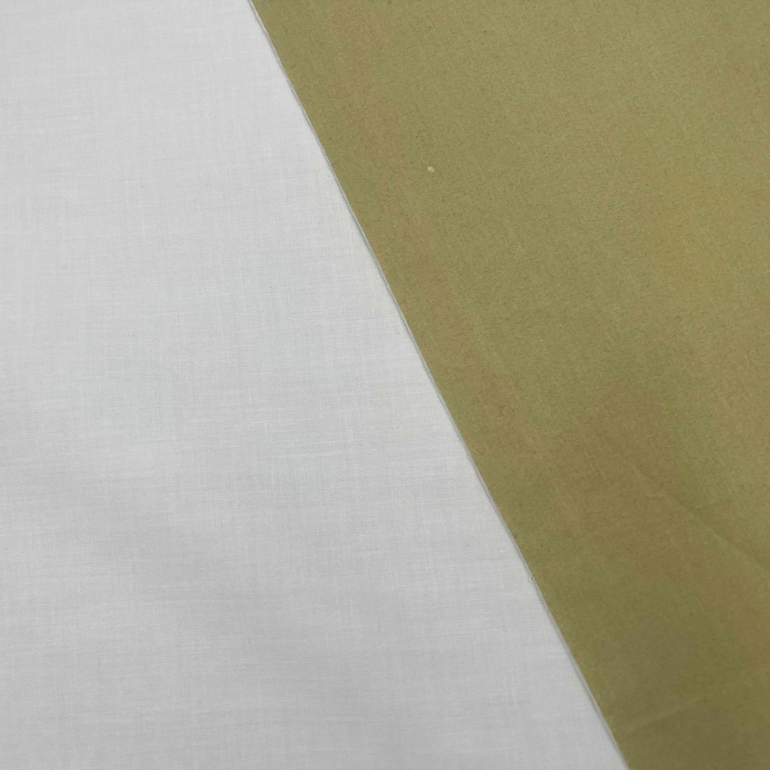 TOILE DE COTON CONTRECOLLÉ RÉVERSIBLE BLANC CASSÉ TILLEUL MSO