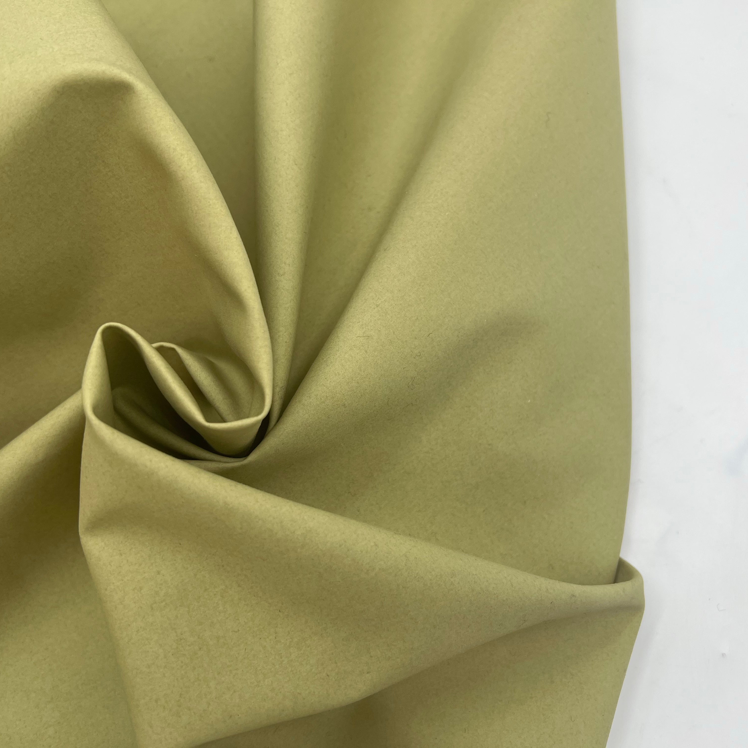 TOILE DE COTON CONTRECOLLÉ RÉVERSIBLE BLANC CASSÉ TILLEUL MSO