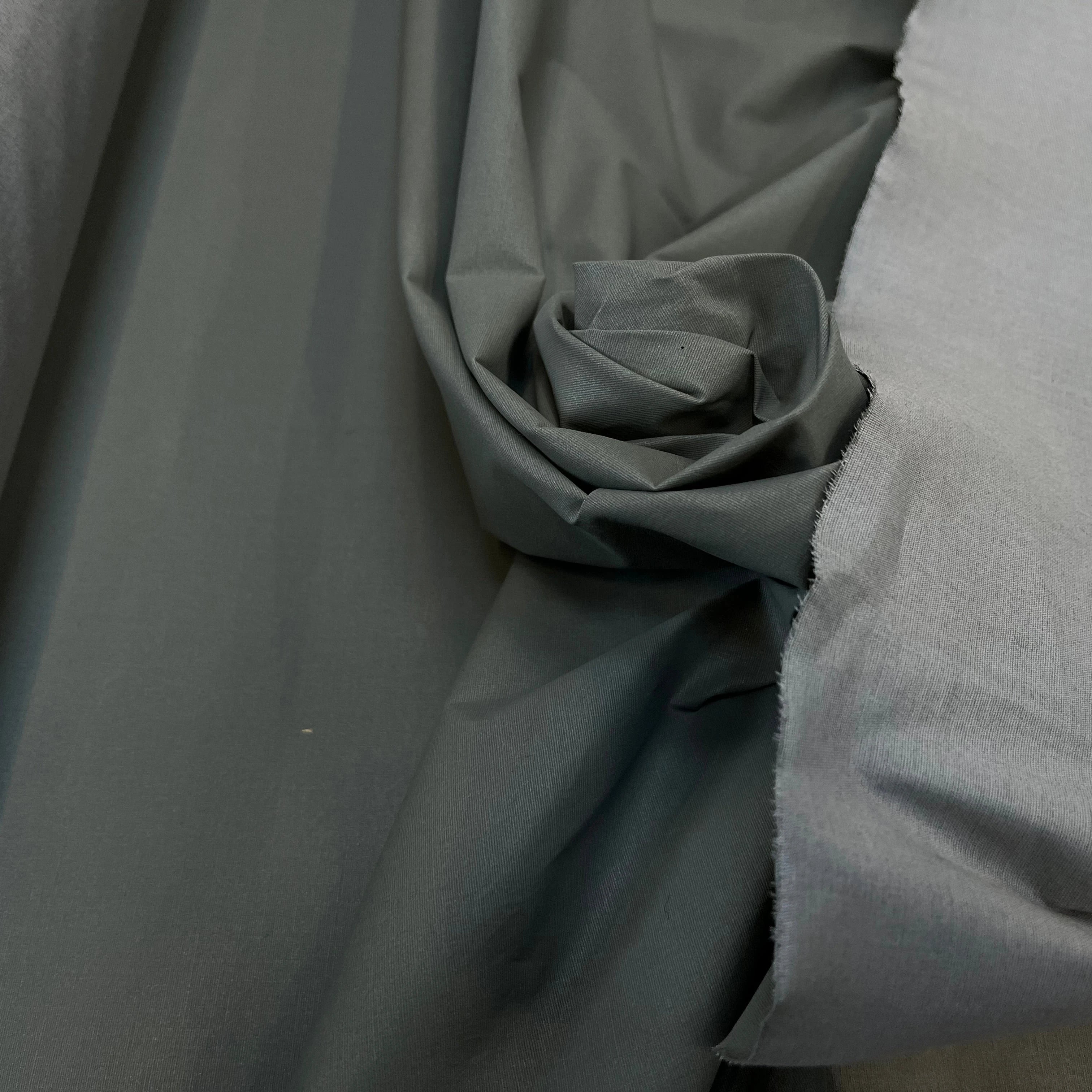 TOILE DE COTON CONTRECOLLÉ VERT GRIS - My Little Coupon