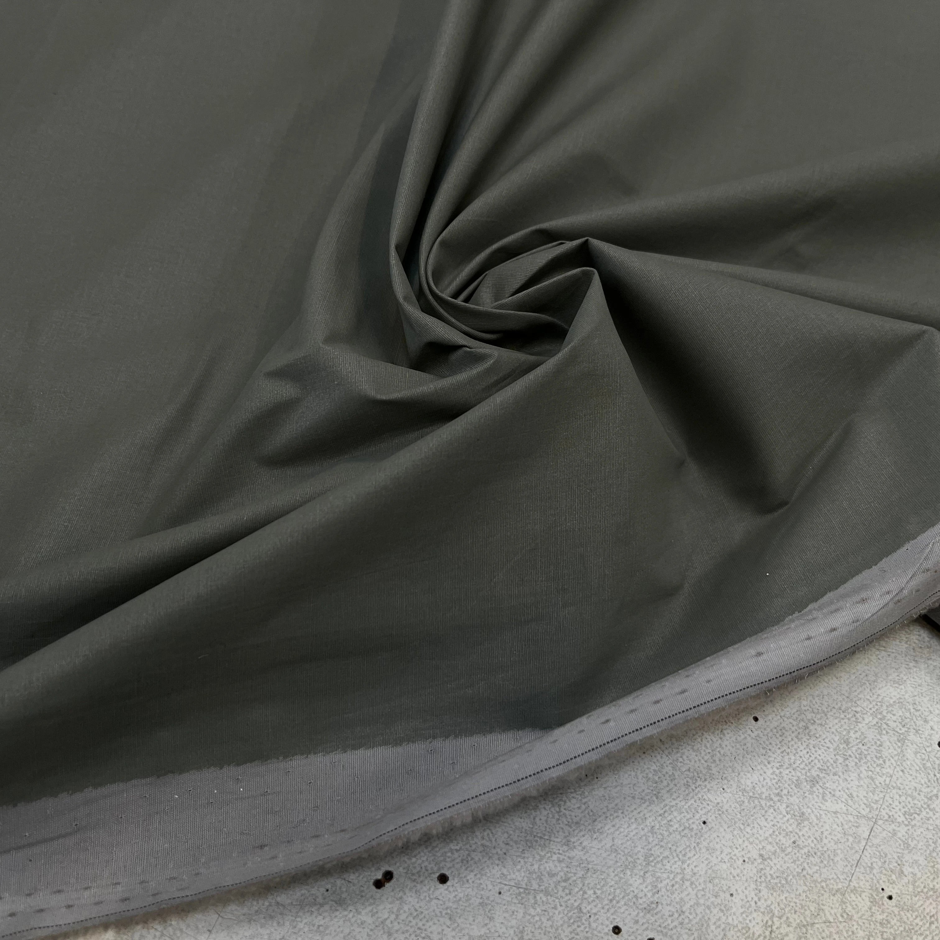 TOILE DE COTON CONTRECOLLÉ VERT GRIS - My Little Coupon