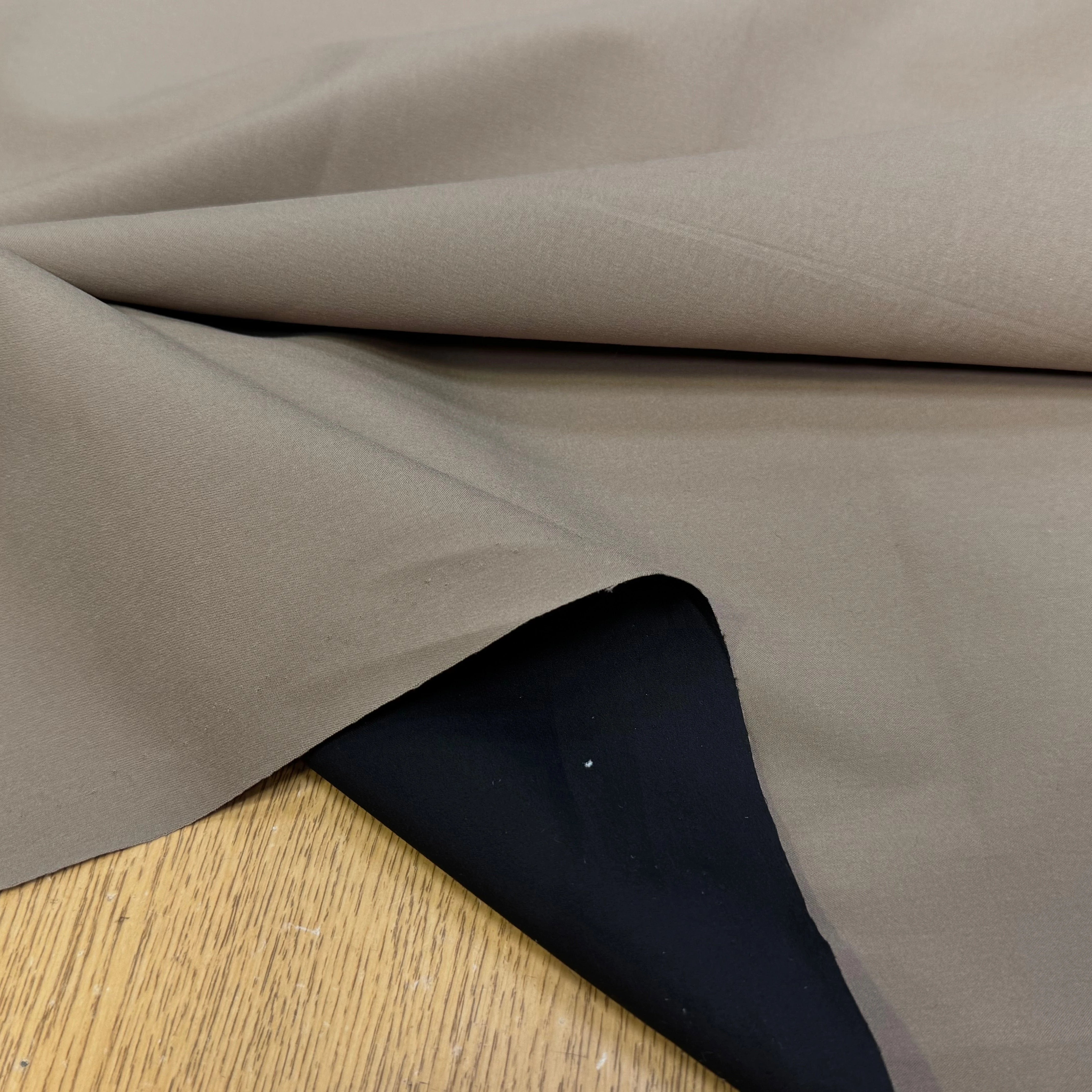 TOILE DE COTON CONTRECOLLÉE STRETCH BEIGE NOIR BELLE TENUE - My Little Coupon