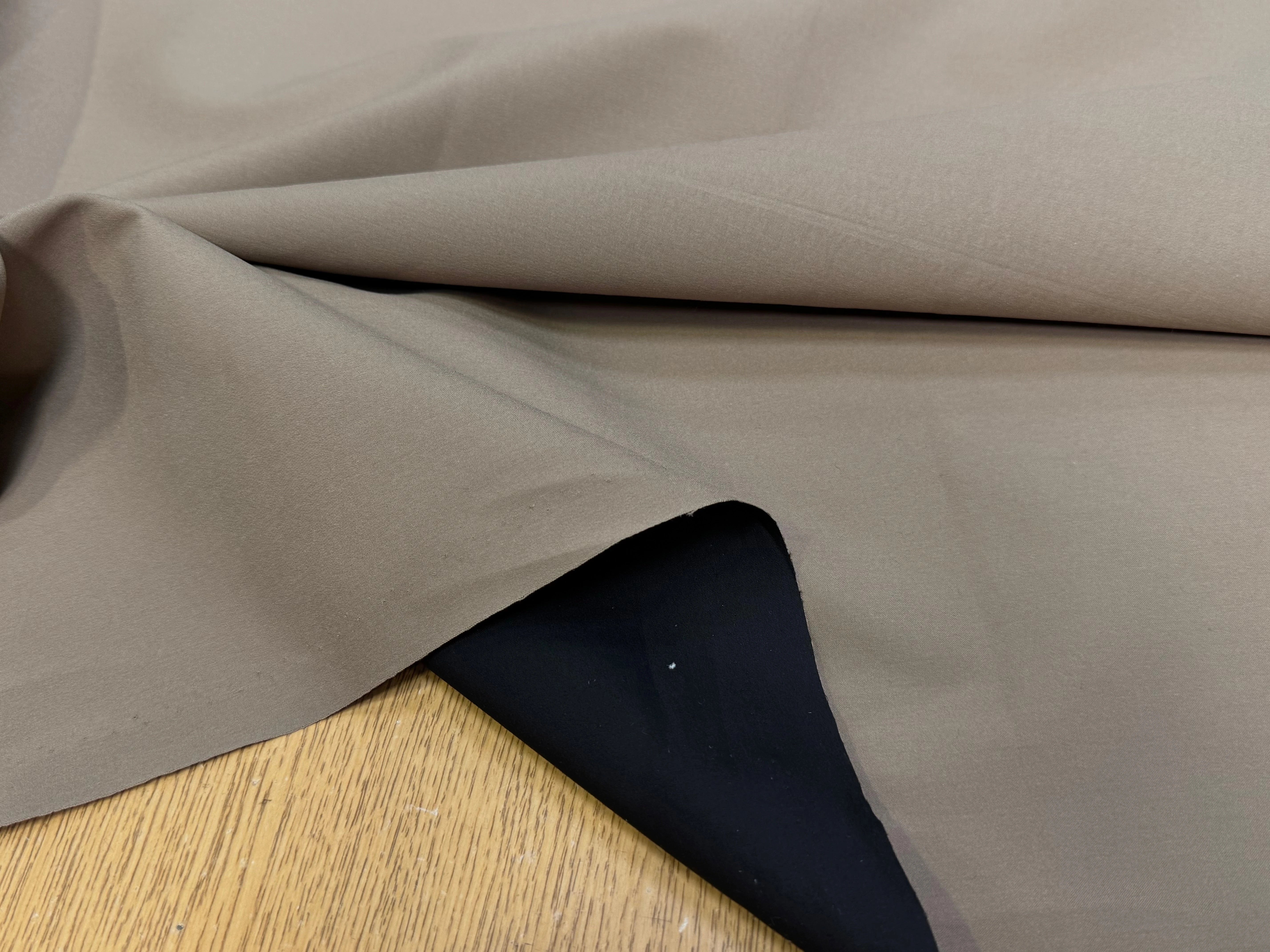 TOILE DE COTON CONTRECOLLÉE STRETCH BEIGE NOIR BELLE TENUE - My Little Coupon