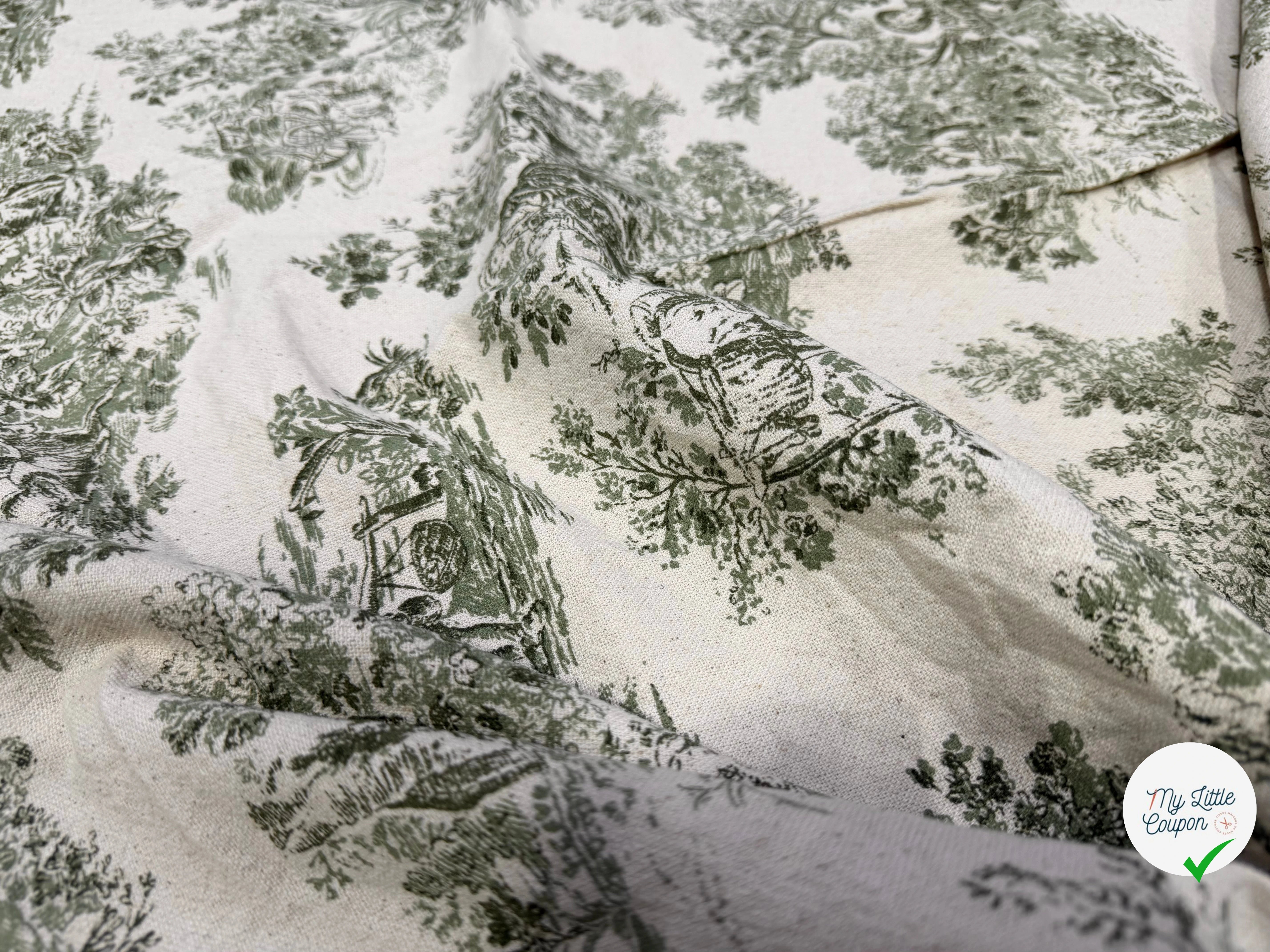 TOILE DE COTON GABRIELLE KAKI 150 CM - My Little Coupon