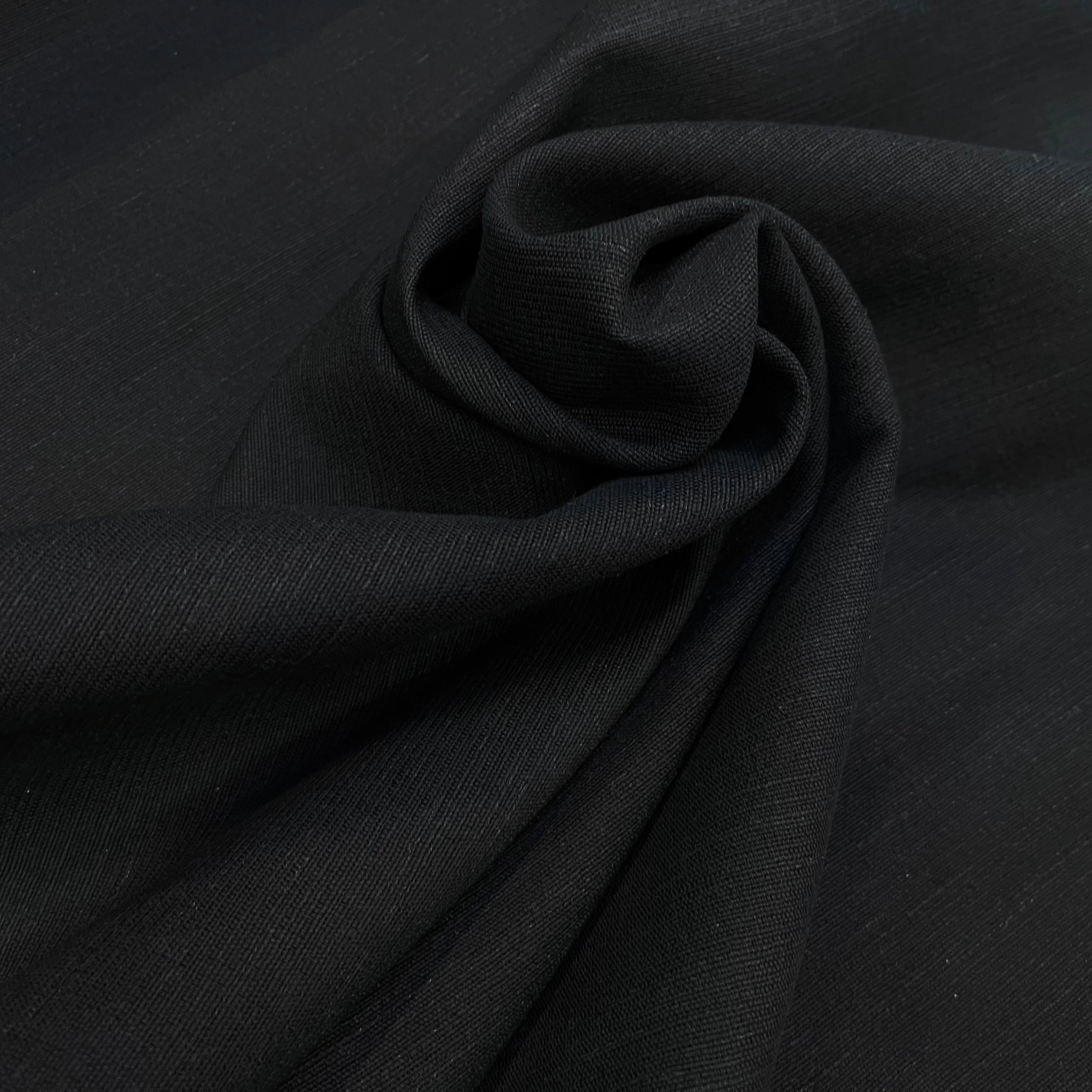 TOILE DE COTON NATTÉ NOIR 165CM - My Little Coupon