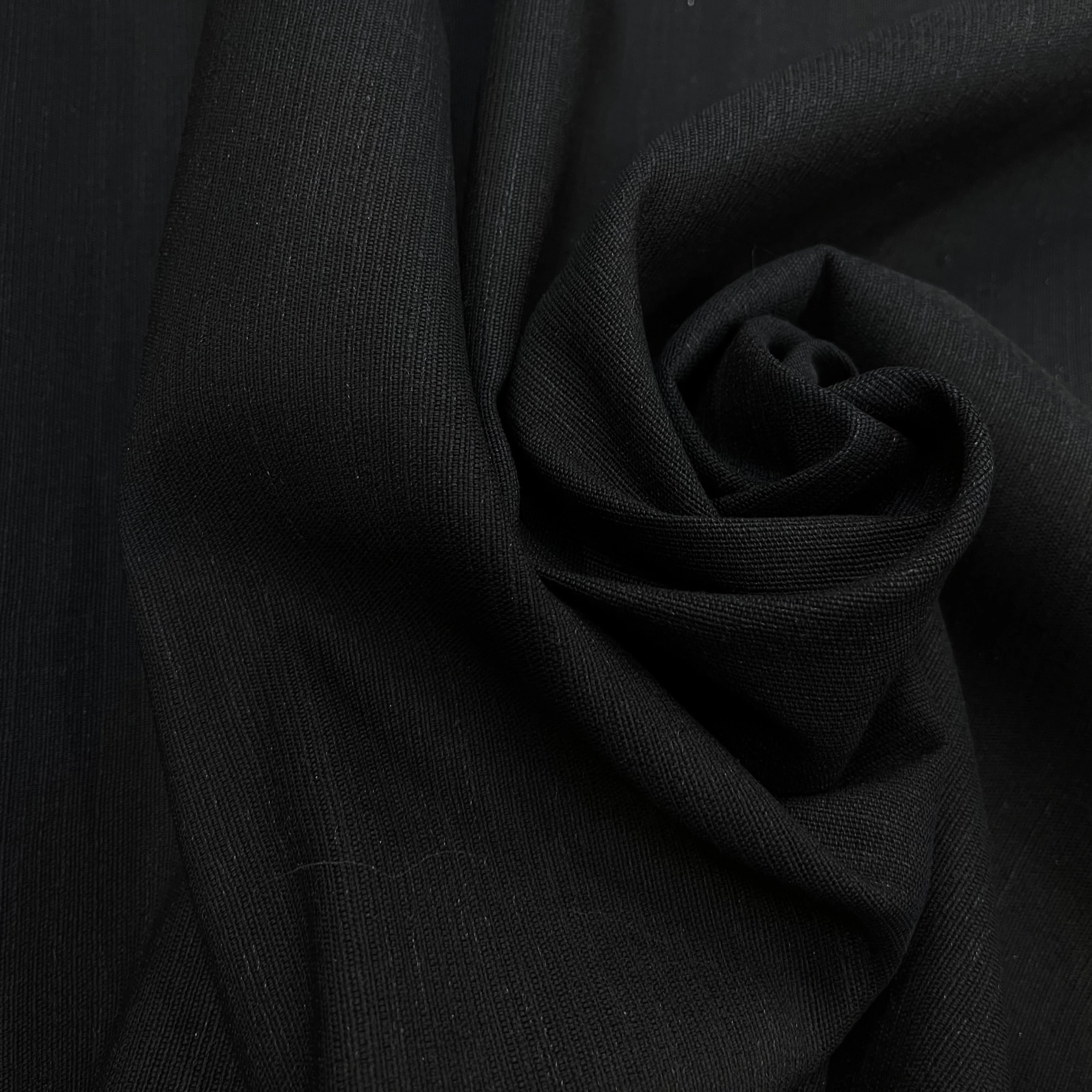 TOILE DE COTON NATTÉ NOIR 165CM - My Little Coupon