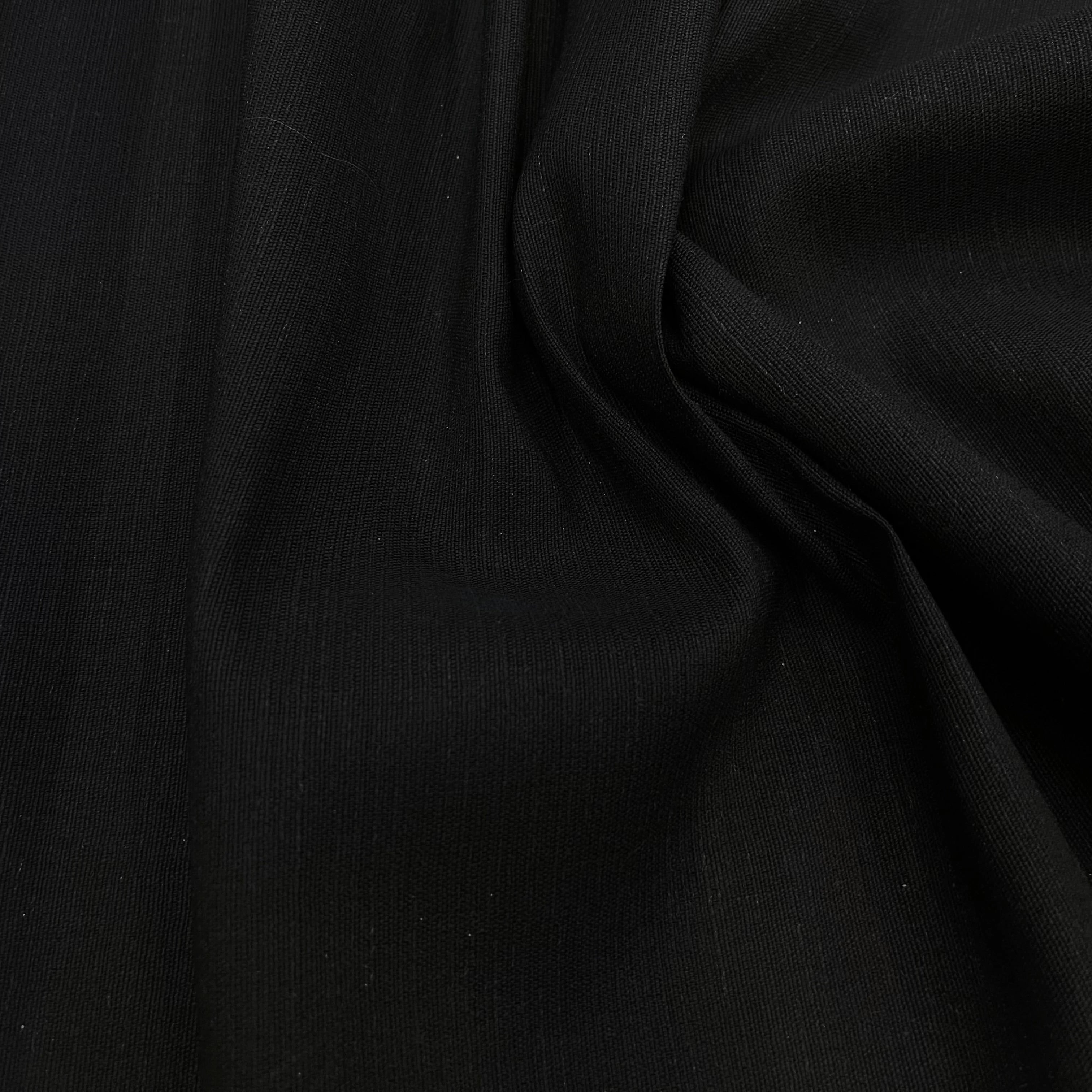 TOILE DE COTON NATTÉ NOIR 165CM - My Little Coupon