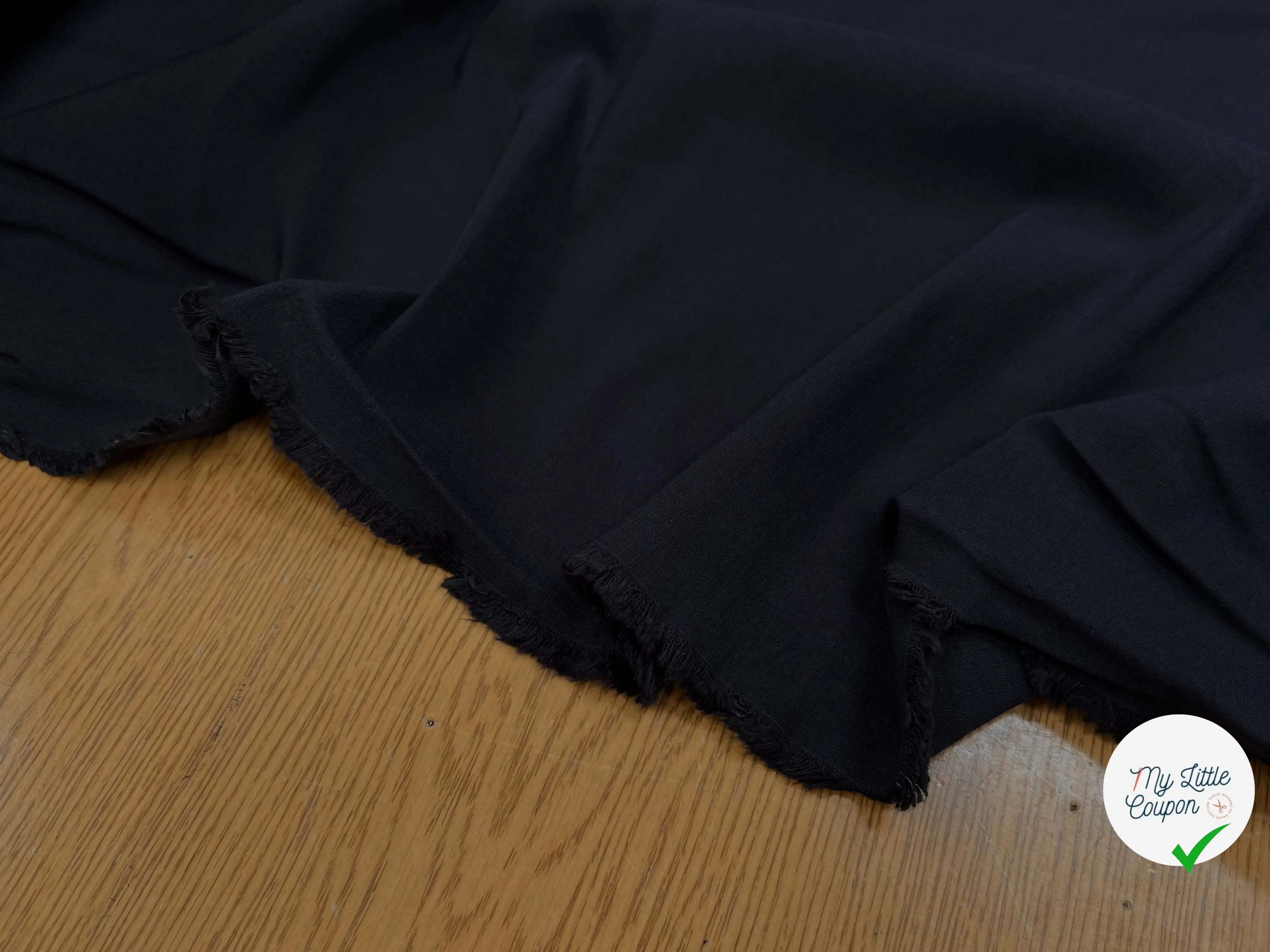 TOILE DE COTON STRETCH BLEU NUIT - My Little Coupon