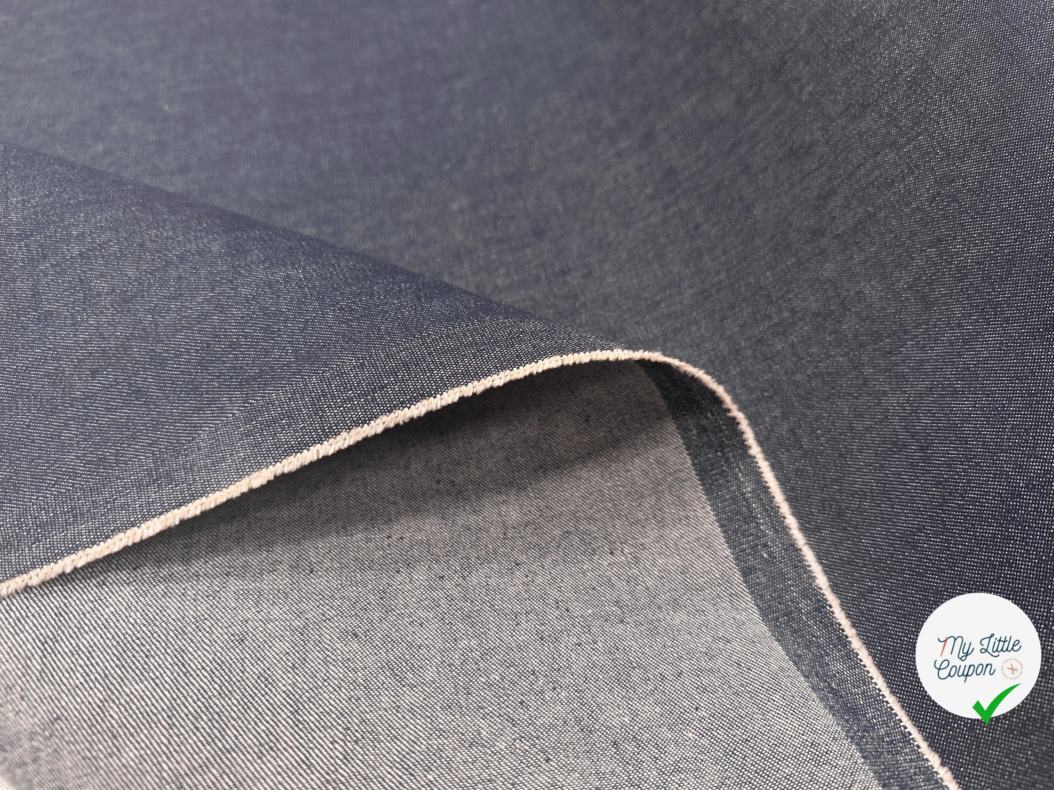 TOILE DE JEAN BLEU CLASSIQUE POIDS MOYEN - My Little Coupon - tissu - coudre