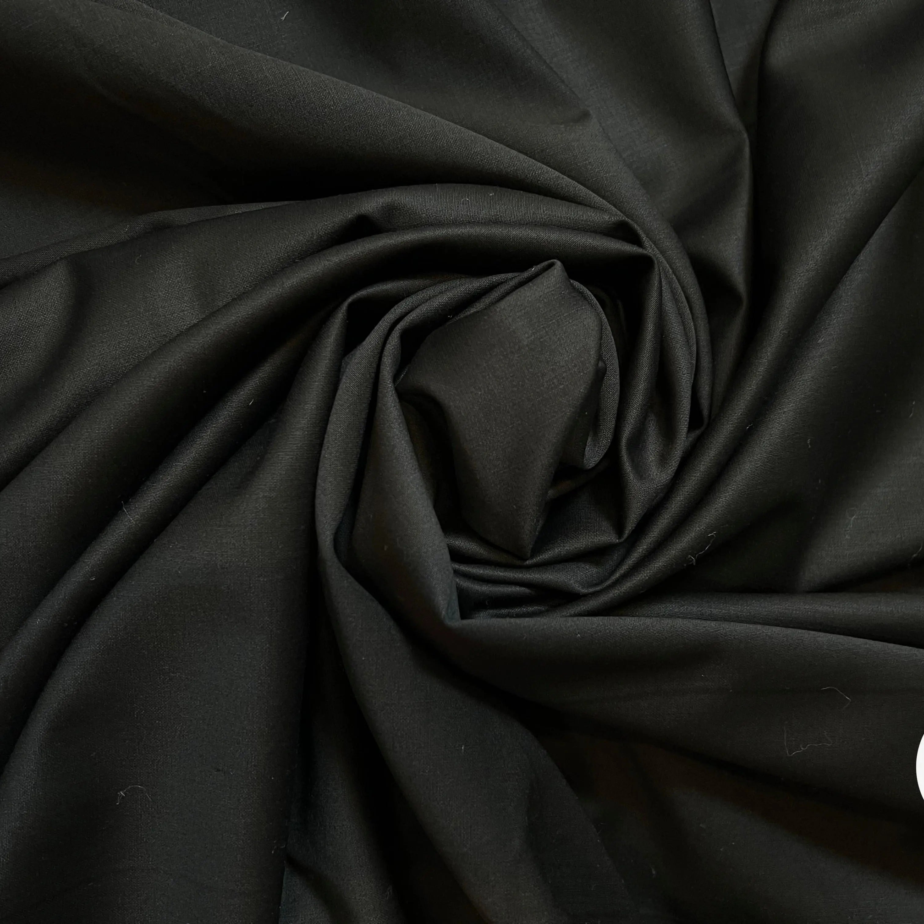 TOILE DE LAINE EXTENSIBLE NOIR 94% LAINE - coupon de 3 mètres - My Little Coupon - tissu - coudre