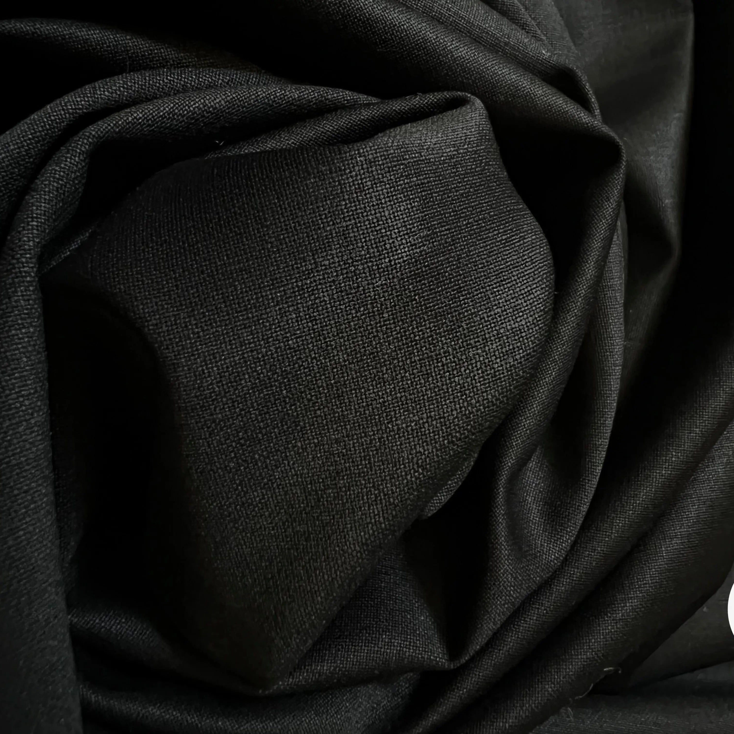 TOILE DE LAINE EXTENSIBLE NOIR 94% LAINE - coupon de 3 mètres - My Little Coupon - tissu - coudre