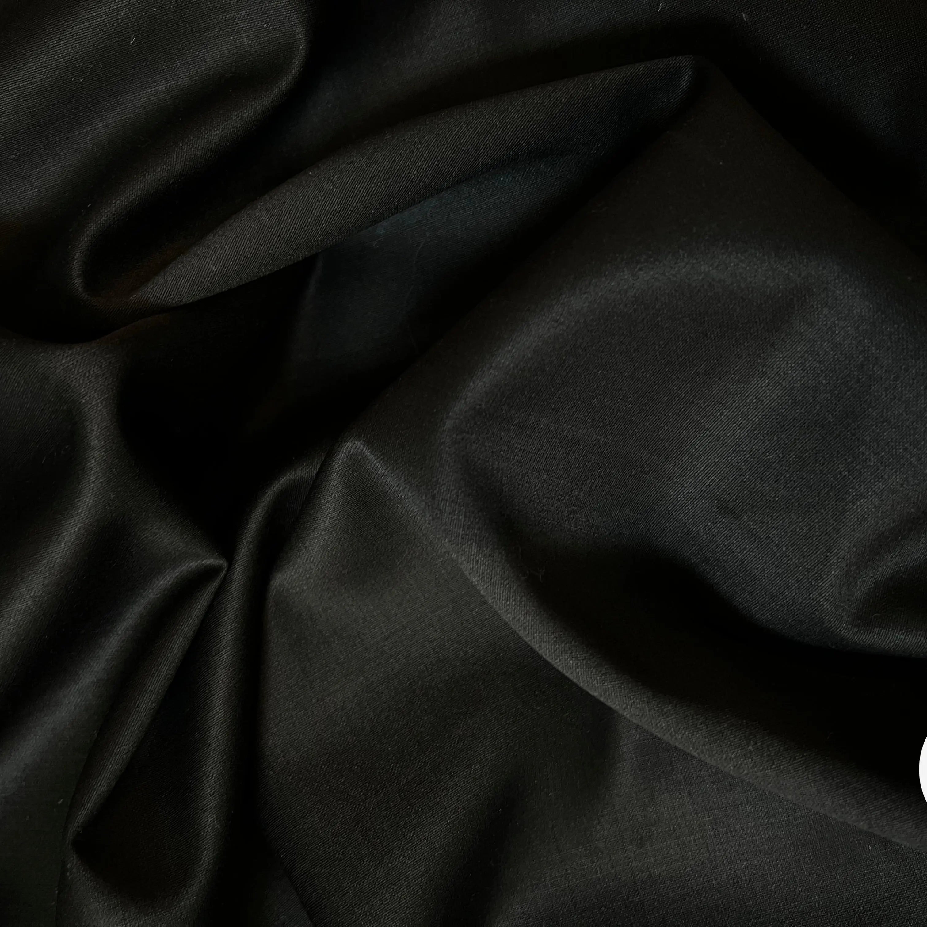 TOILE DE LAINE EXTENSIBLE NOIR 94% LAINE - coupon de 3 mètres - My Little Coupon - tissu - coudre