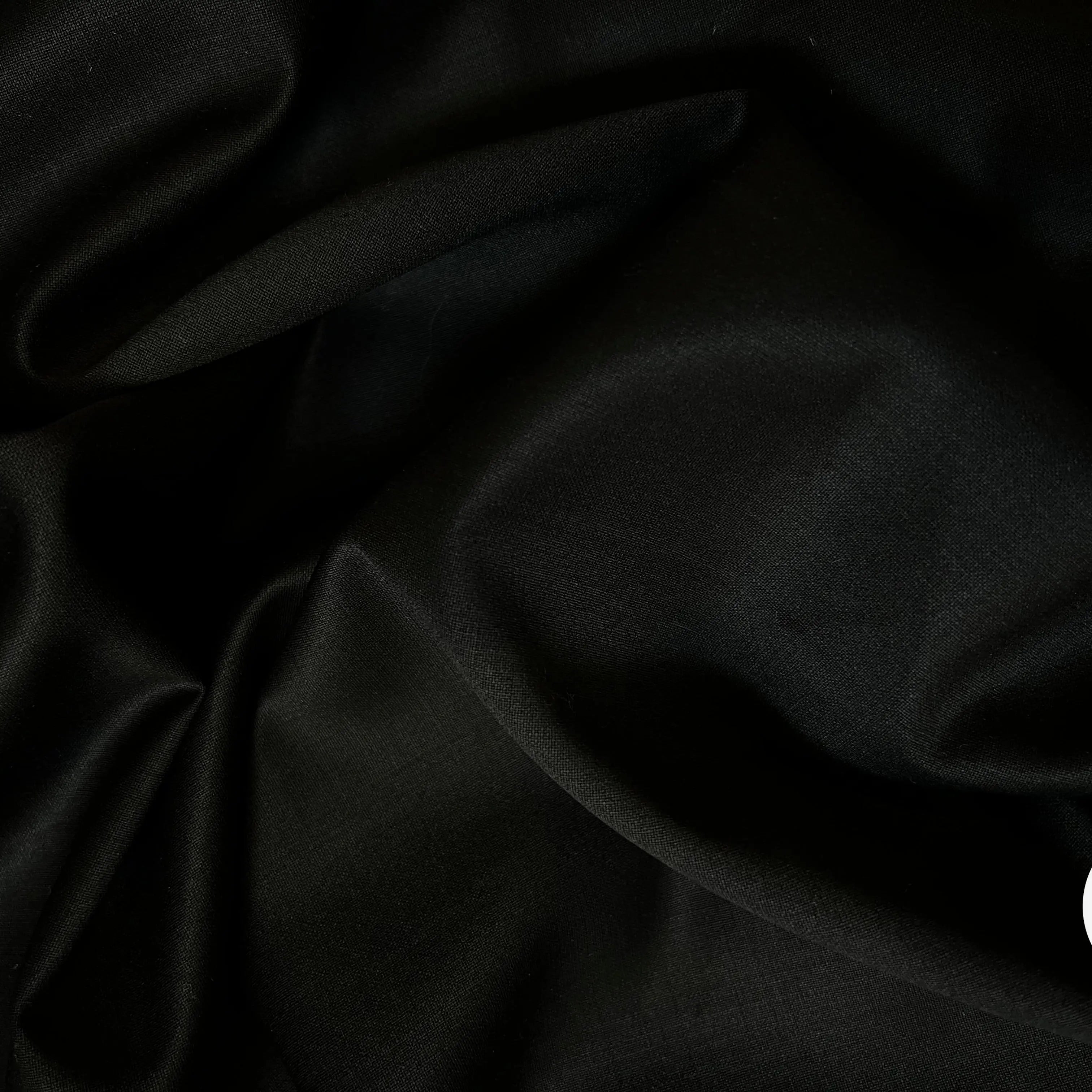 TOILE DE LAINE EXTENSIBLE NOIR 94% LAINE - coupon de 3 mètres - My Little Coupon - tissu - coudre