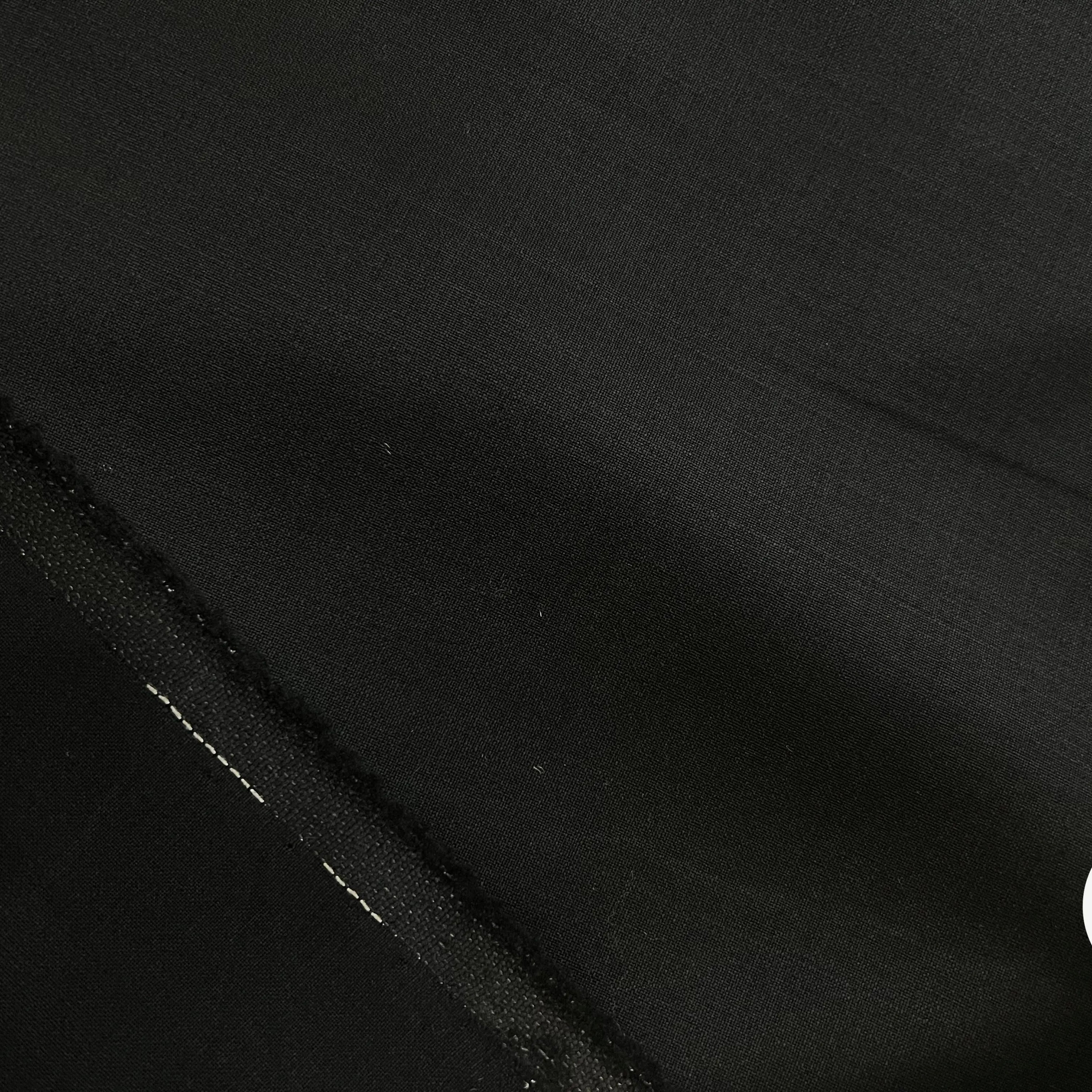 TOILE DE LAINE EXTENSIBLE NOIR 94% LAINE - coupon de 3 mètres - My Little Coupon - tissu - coudre