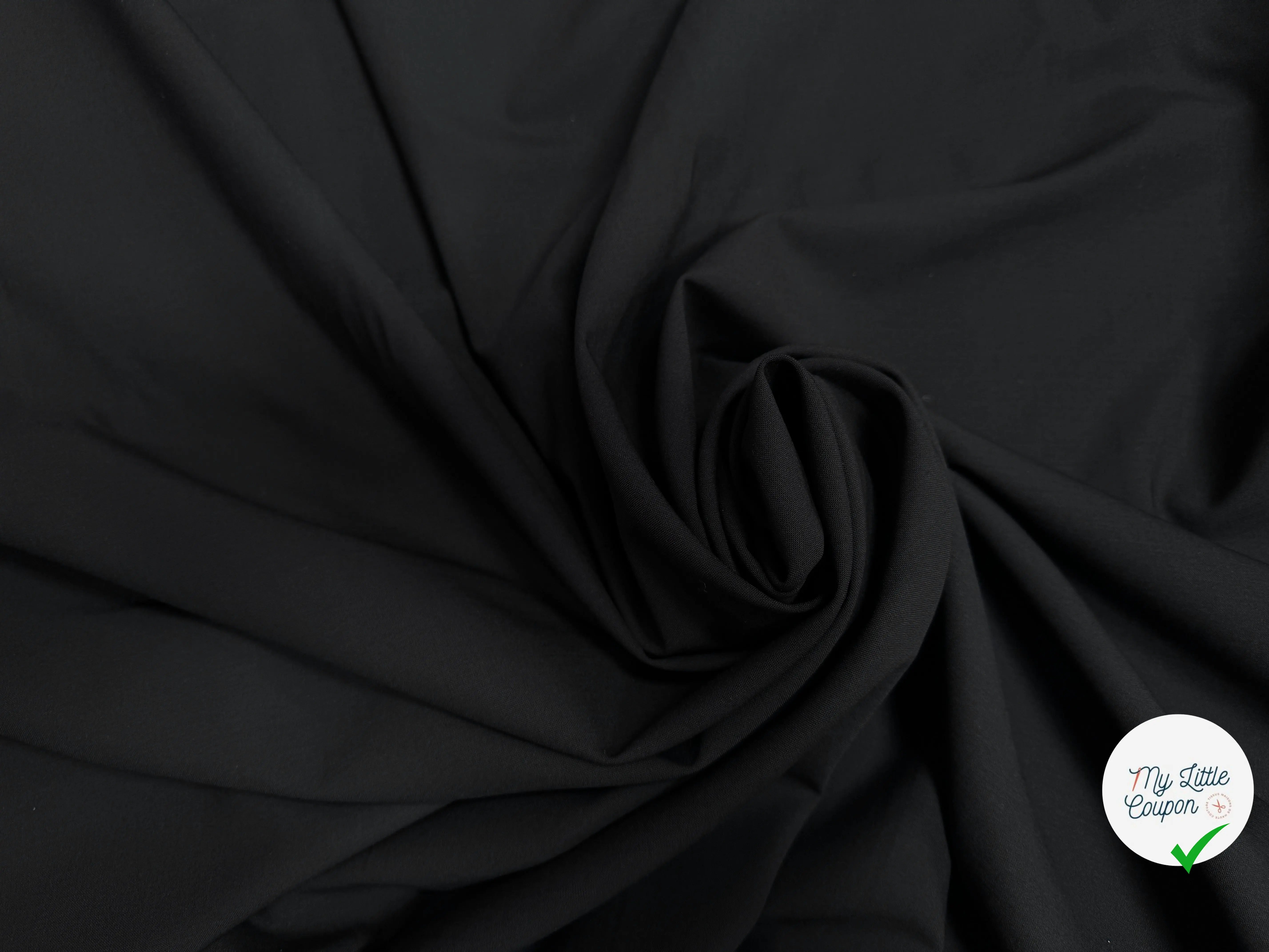 TOILE DE LAINE FROIDE STRETCH BLACK - My Little Coupon