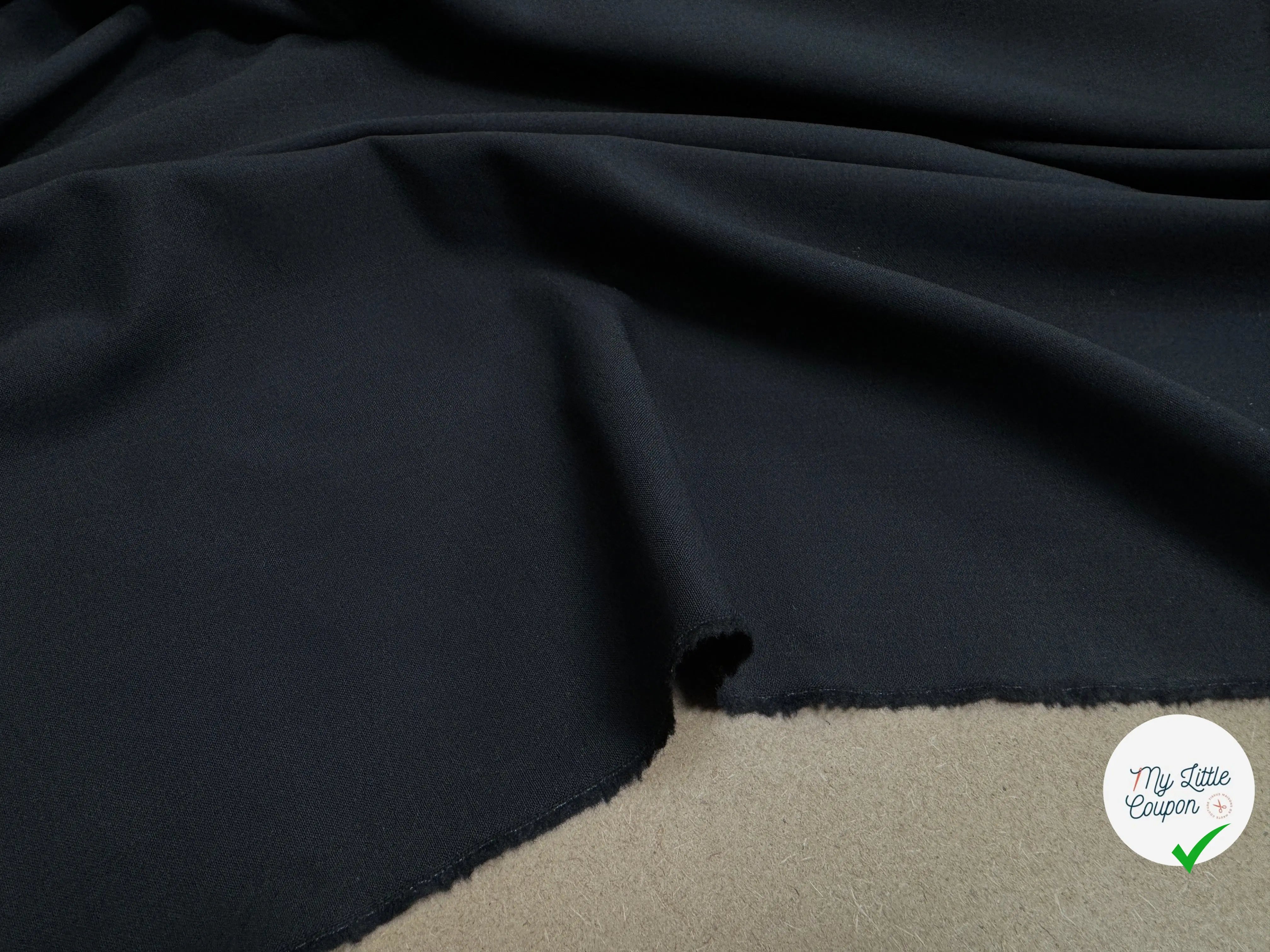 TOILE DE LAINE FROIDE STRETCH BLACK - My Little Coupon