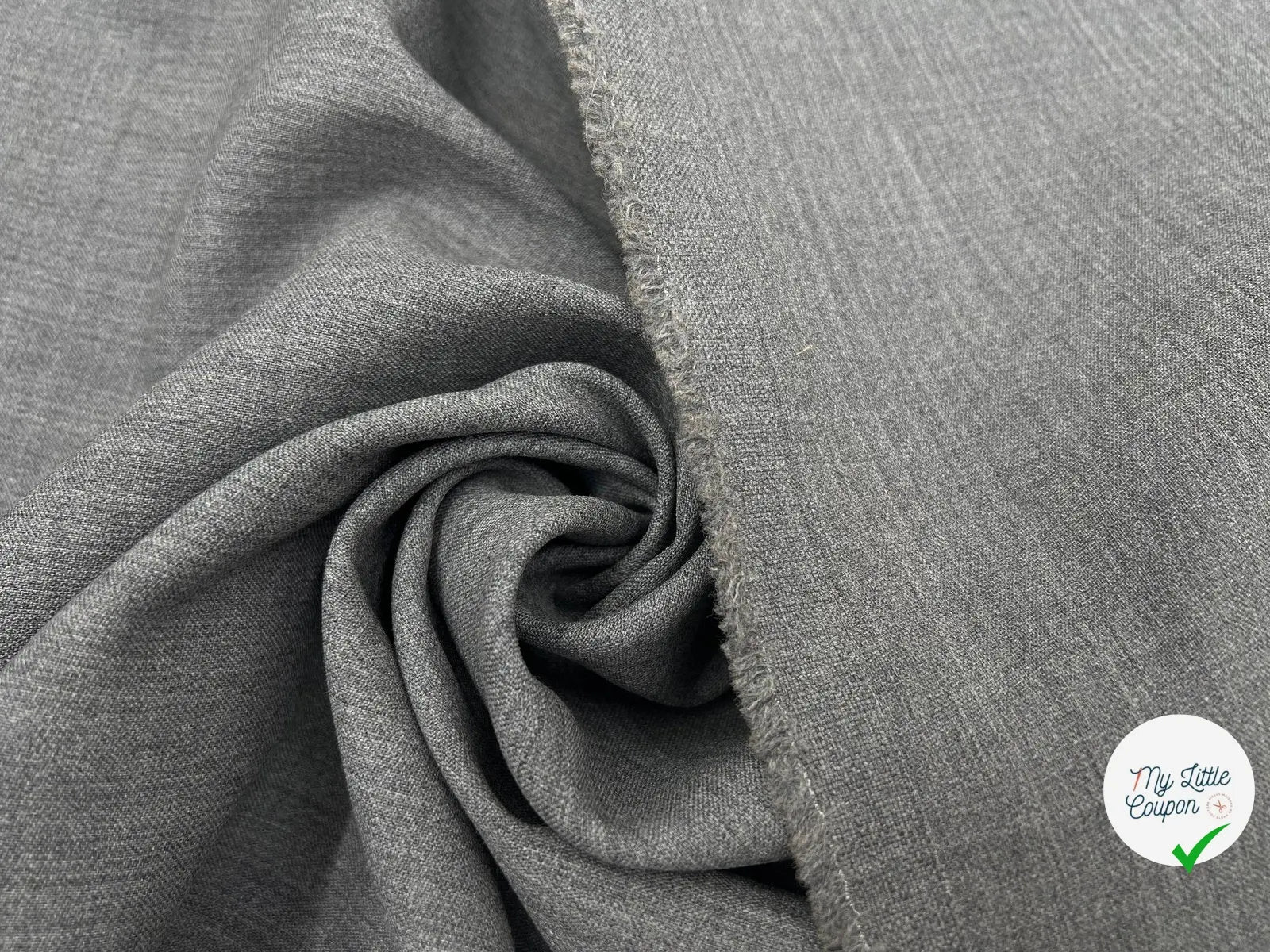 TOILE DE LAINE LOURDE GRIS FLAMMĂE - My Little Coupon - tissu - coudre