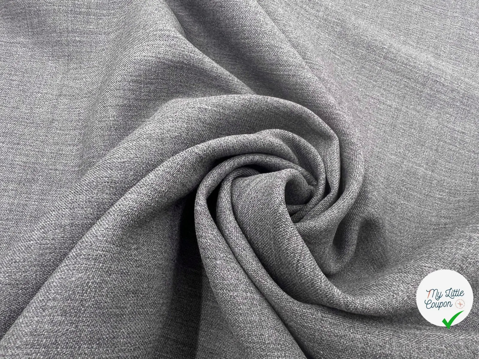 TOILE DE LAINE LOURDE GRIS FLAMMĂE - My Little Coupon - tissu - coudre