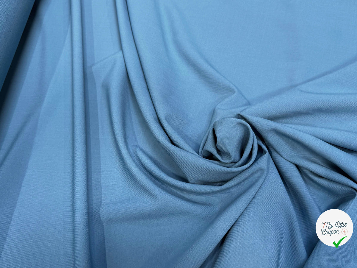 TOILE DE LAINE MAGNIFICO BLEU PLOMB 60% LAINE - My Little Coupon