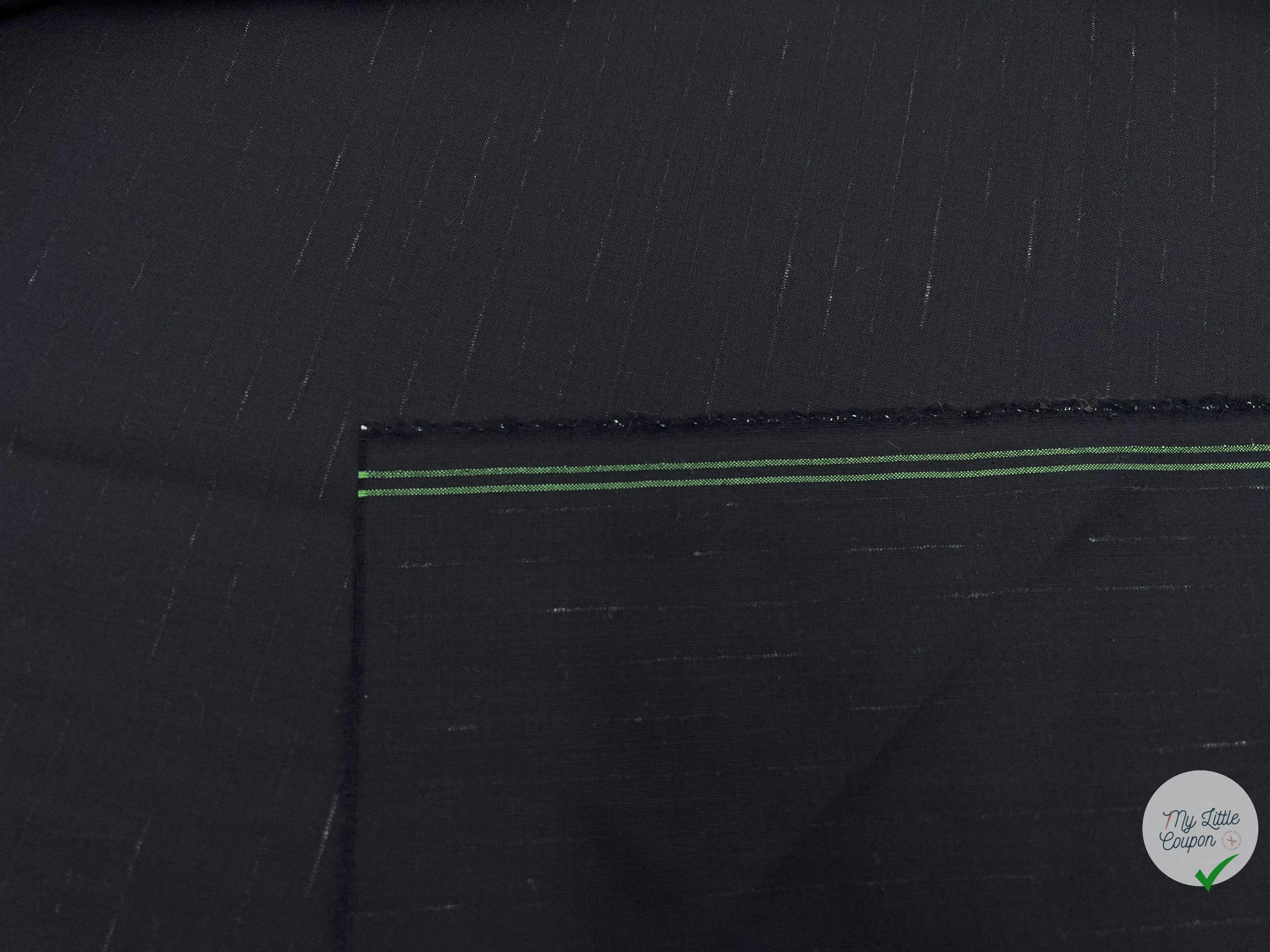 TOILE DE LAINE NOIR CLASSIC - coupon de tissu de 3 mètres - My Little Coupon - tissu - coudre
