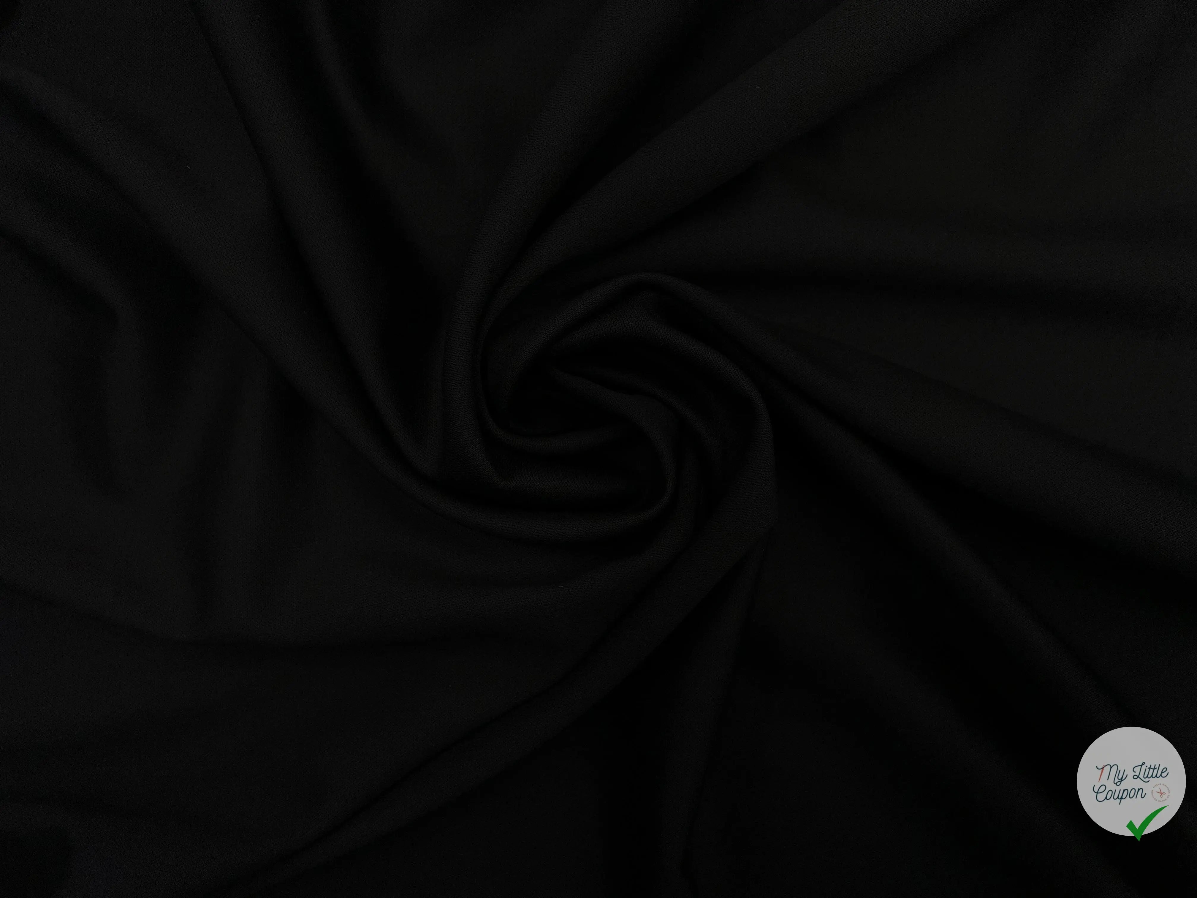 TOILE DE LAINE NOIR PROFOND - My Little Coupon - tissu - coudre