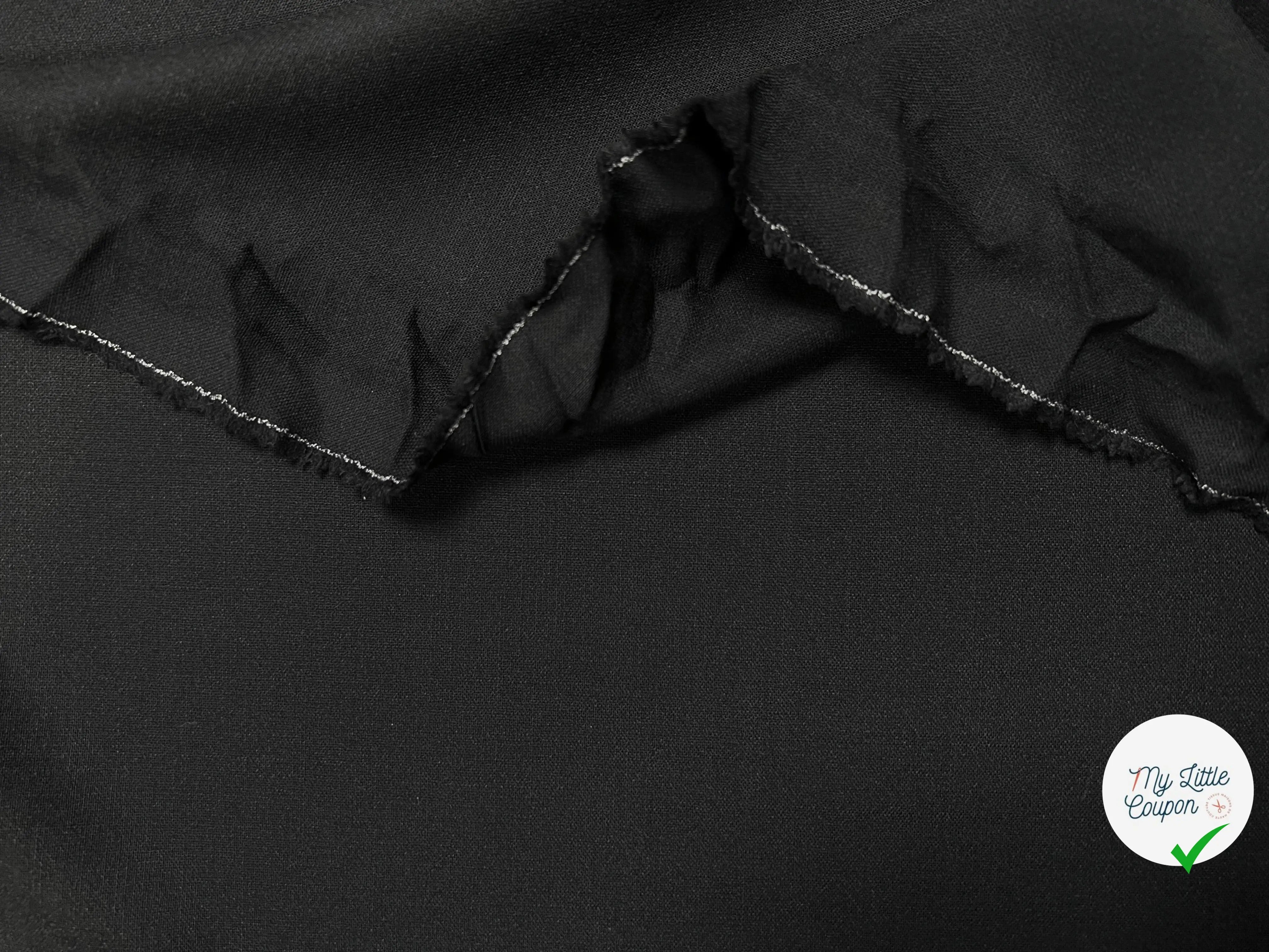 TOILE DE LAINE NOIRE TOUTE SIMPLE - coupon de 3 mĂštres - My Little Coupon - tissu - coudre