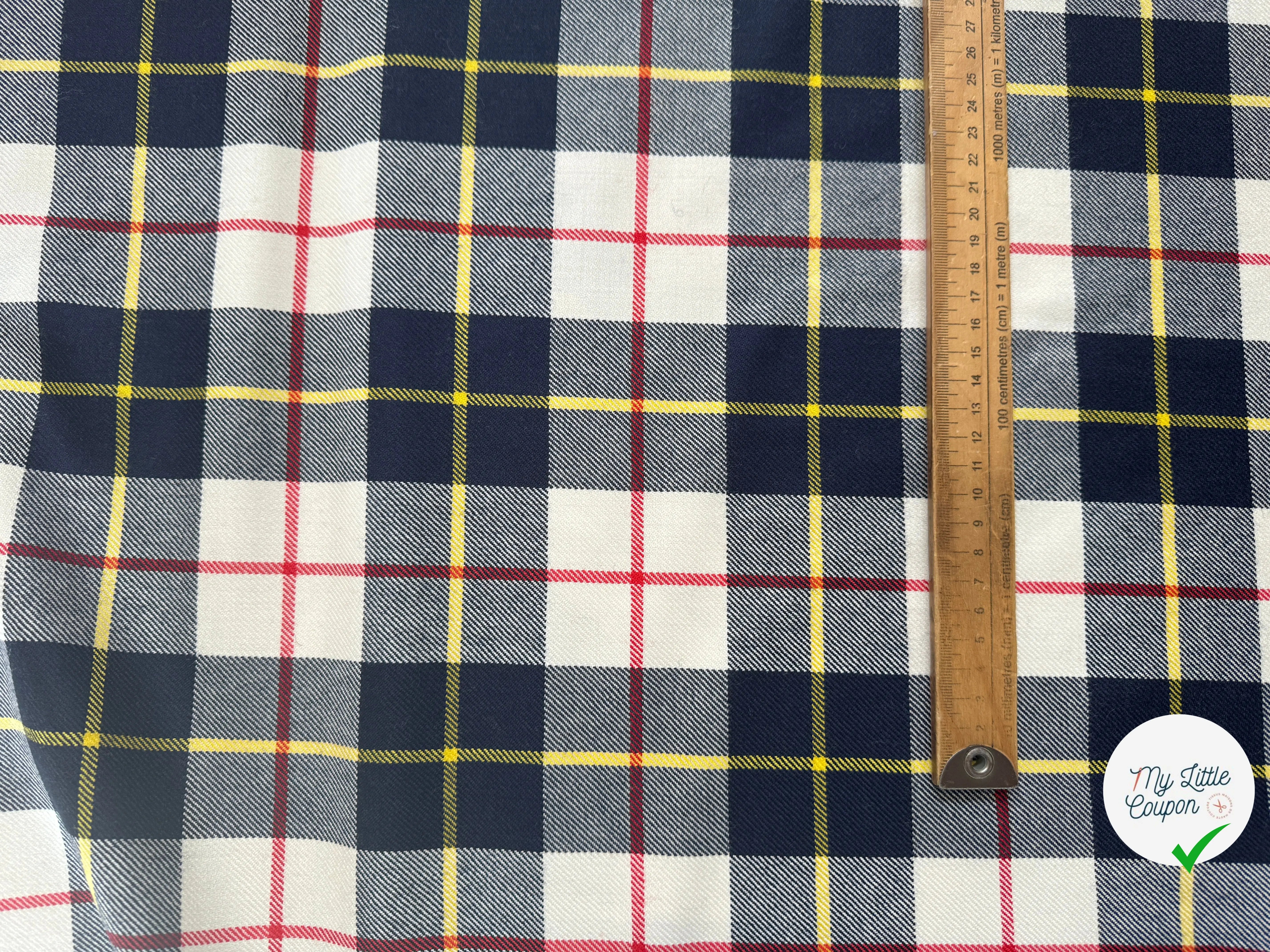 TOILE DE LAINE SERGÉE ECOSSAIS SUBLIME - My Little Coupon