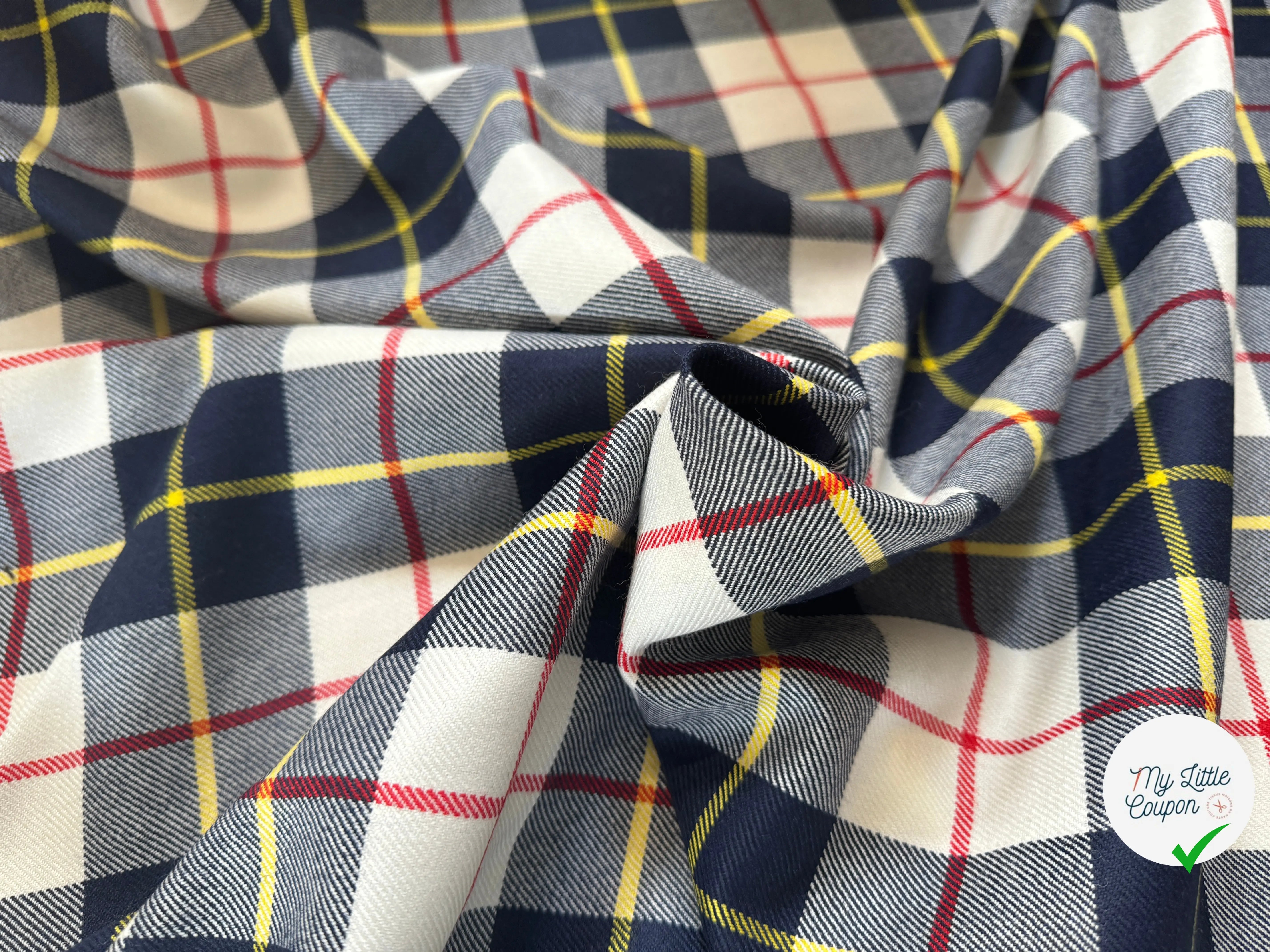 TOILE DE LAINE SERGÉE ECOSSAIS SUBLIME - My Little Coupon