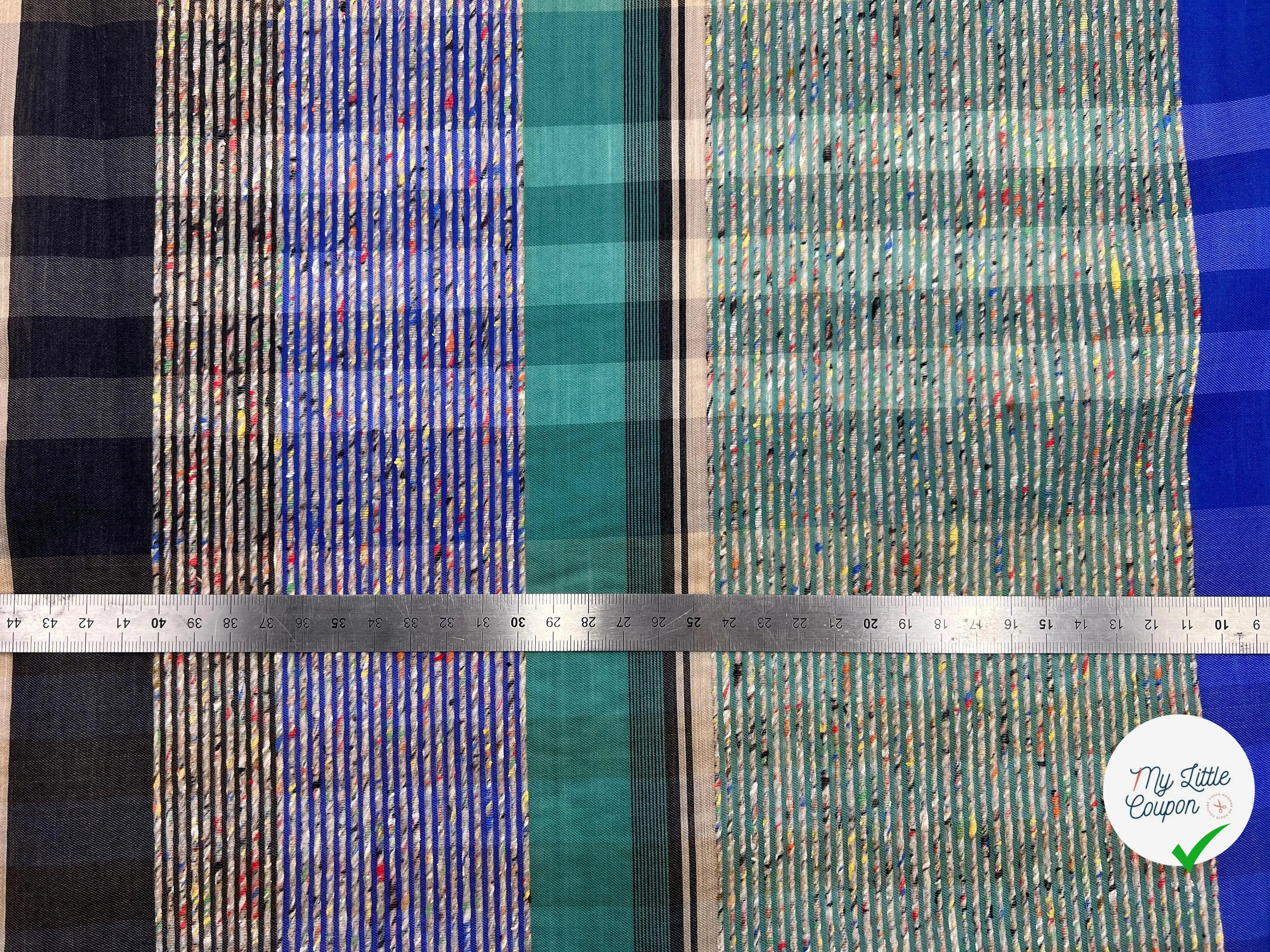 TOILE DE LAINE SOPHISTICATION MADRAS VERT - My Little Coupon - tissu - coudre