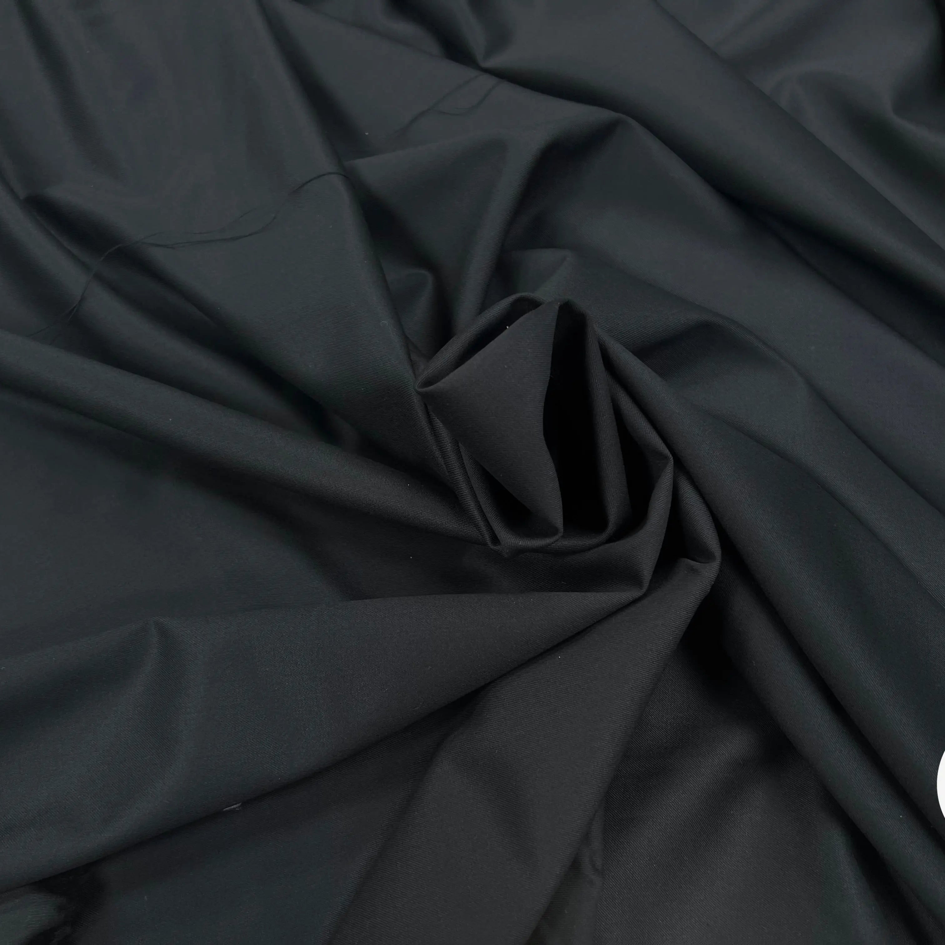 TOILE DE LAINE STRETCH NOIR UNI - My Little Coupon