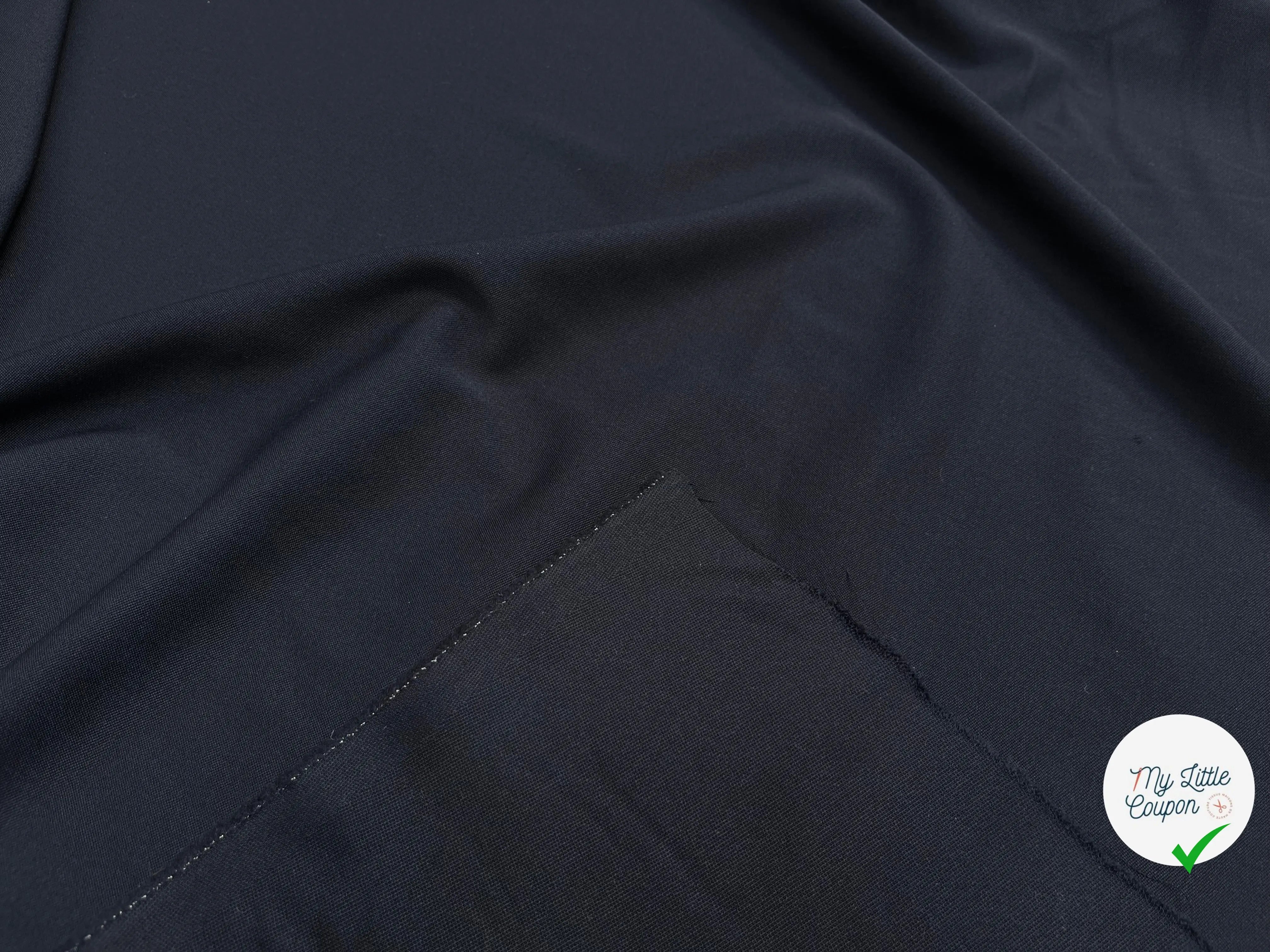 TOILE DE LAINE TEXTURÉ SOUPLE (BLEU MARINE) - My Little Coupon