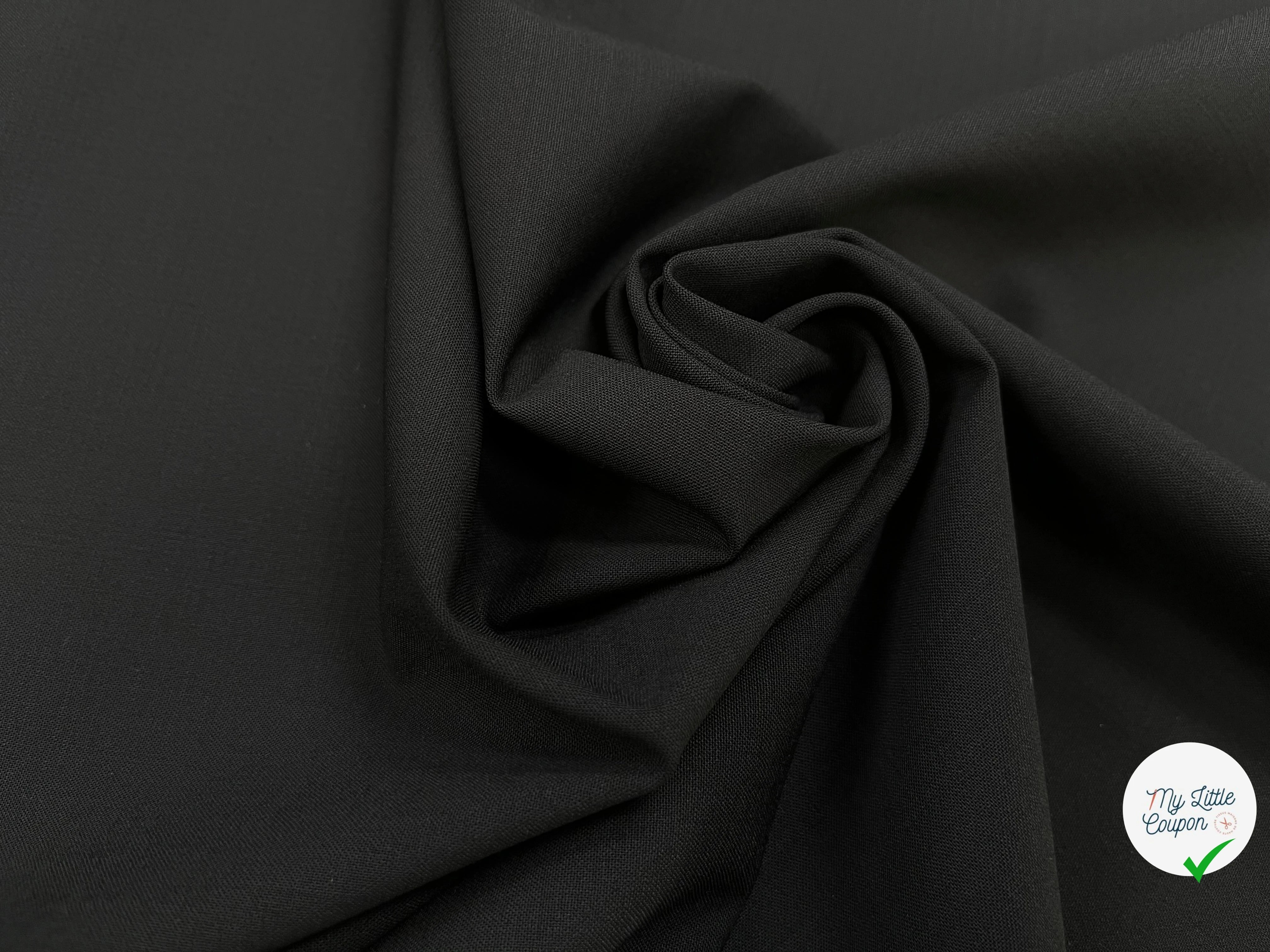 TOILE DE LAINE ULTRA STRETCH BLACK 150CM - My Little Coupon