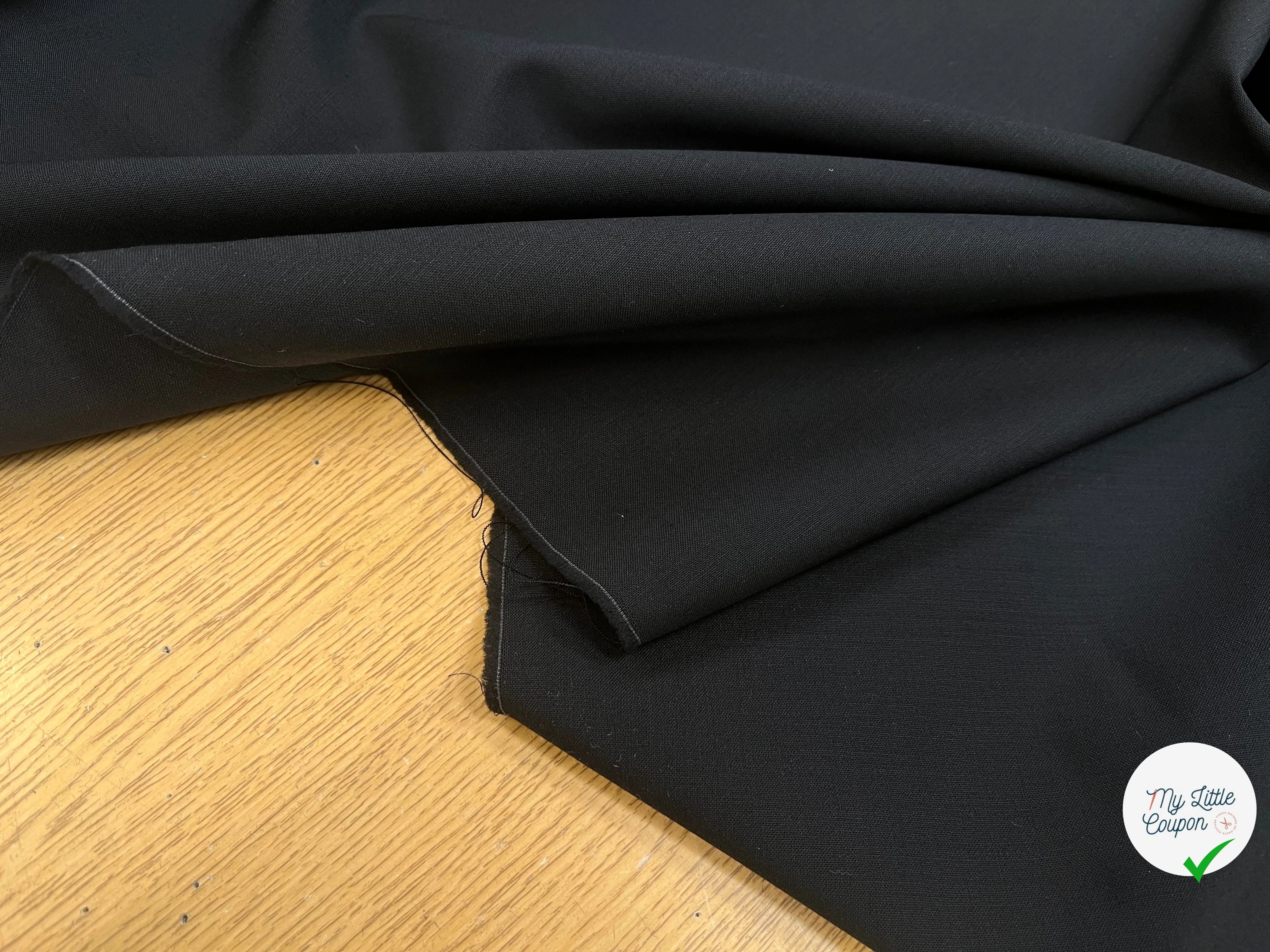 TOILE DE LAINE ULTRA STRETCH BLACK 150CM - My Little Coupon