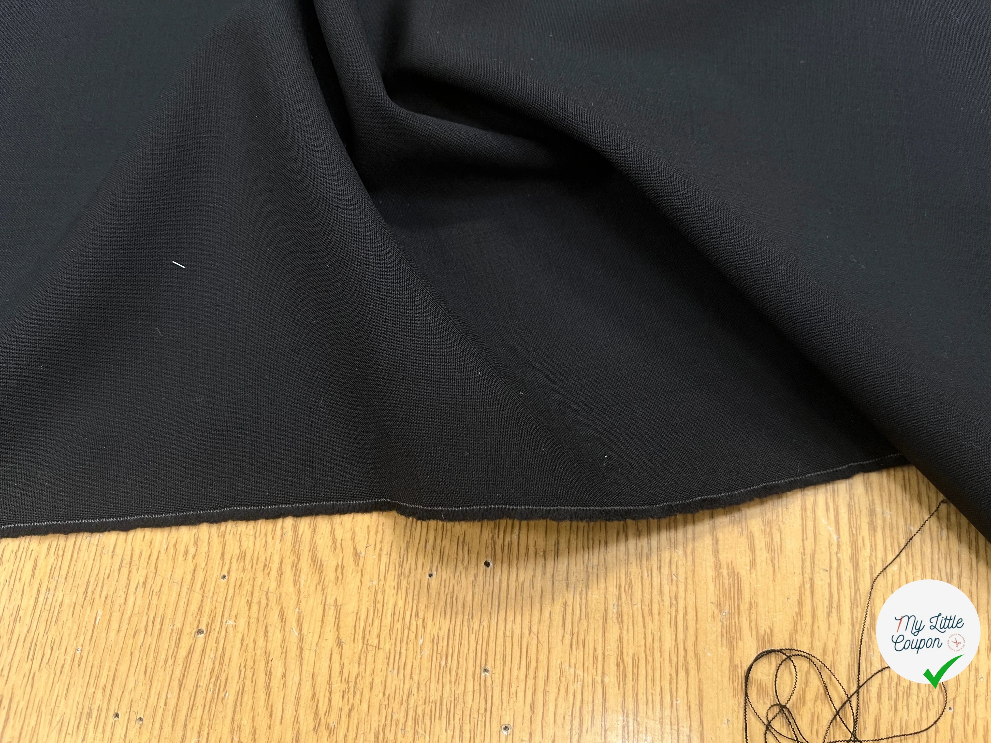 TOILE DE LAINE ULTRA STRETCH BLACK 150CM - My Little Coupon
