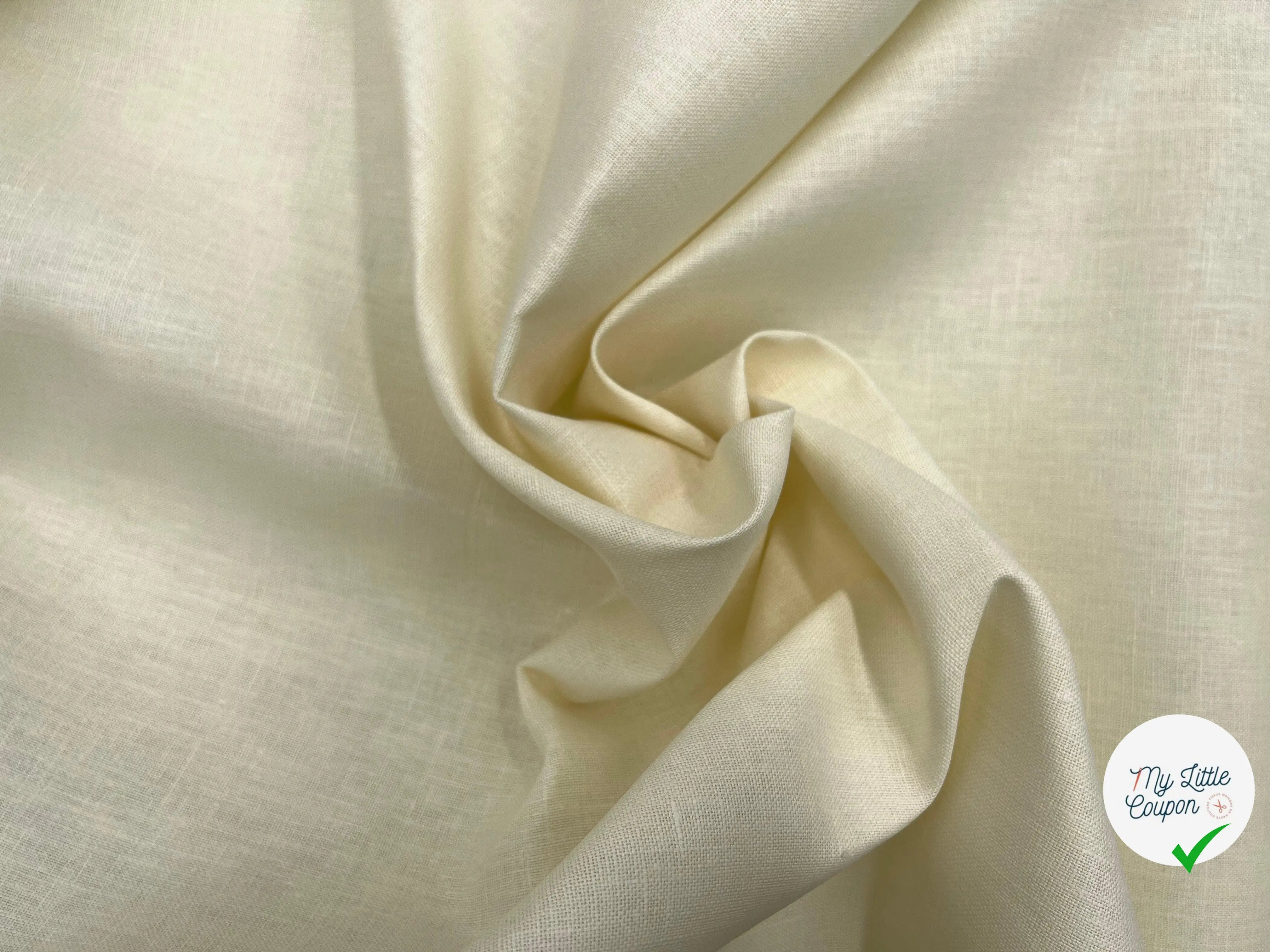 TOILE DE PEINTRE 100% LIN IVOIRE - My Little Coupon - tissu - coudre