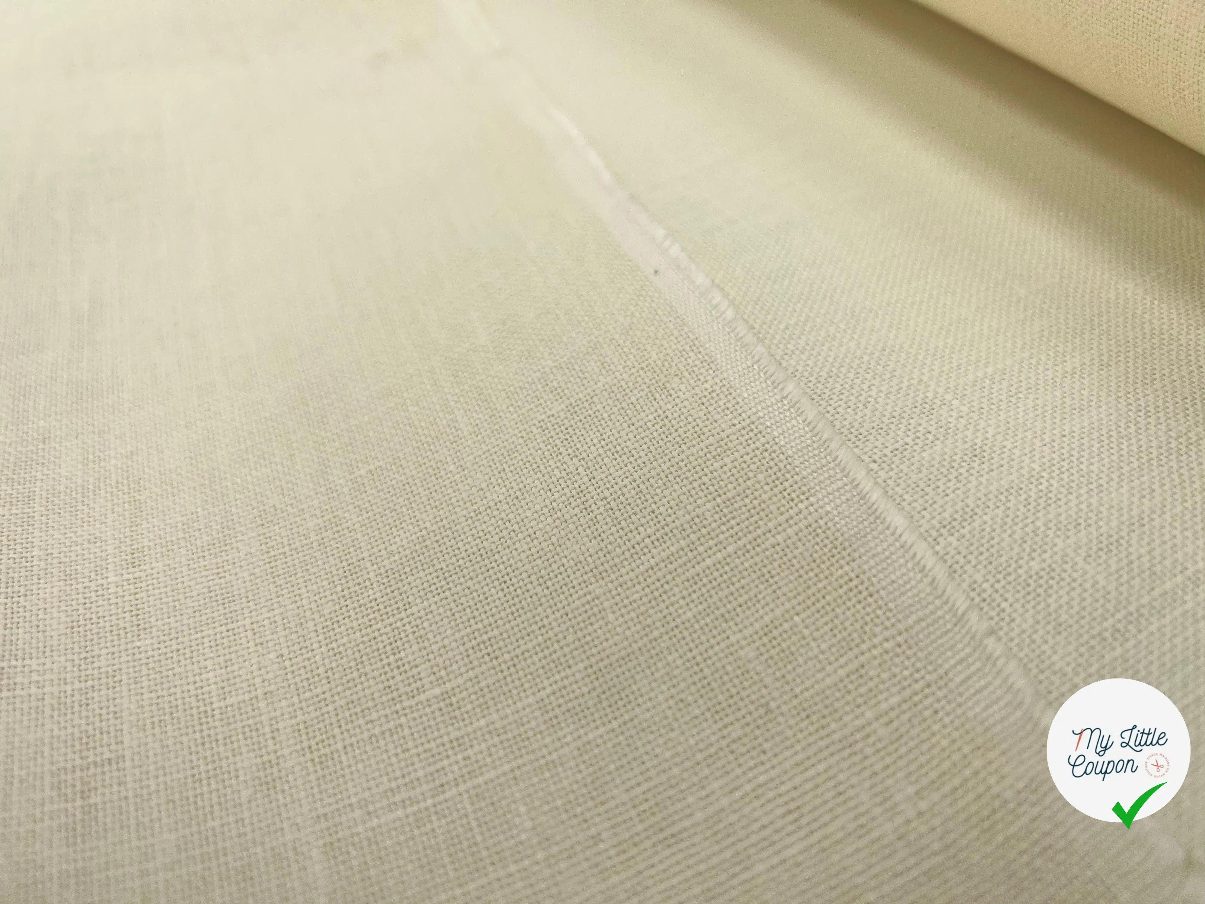 TOILE DE PEINTRE 100% LIN IVOIRE - My Little Coupon - tissu - coudre