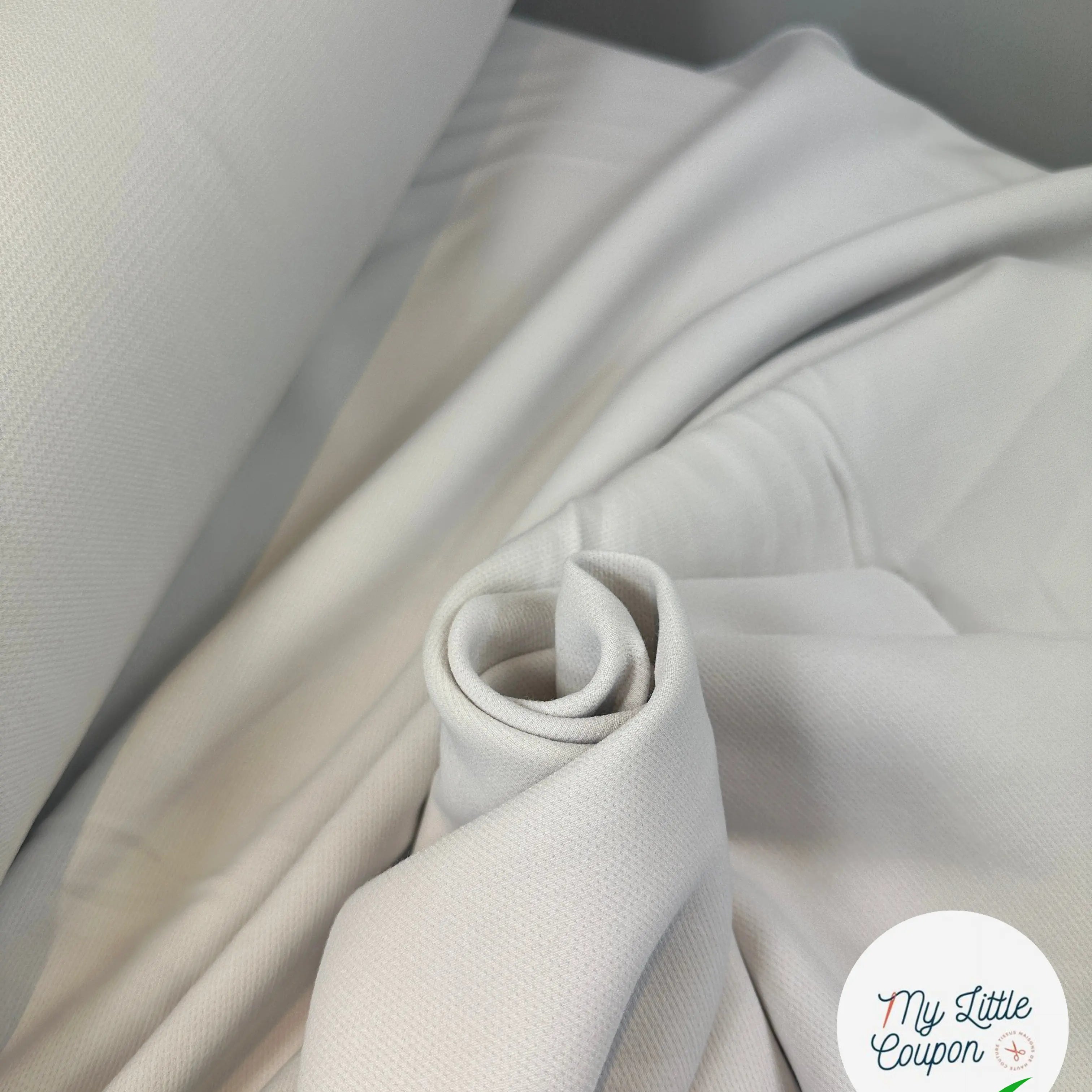 TOILE DOUBLE ETOFFE POUDRÉE DIRTY WHITE MSO