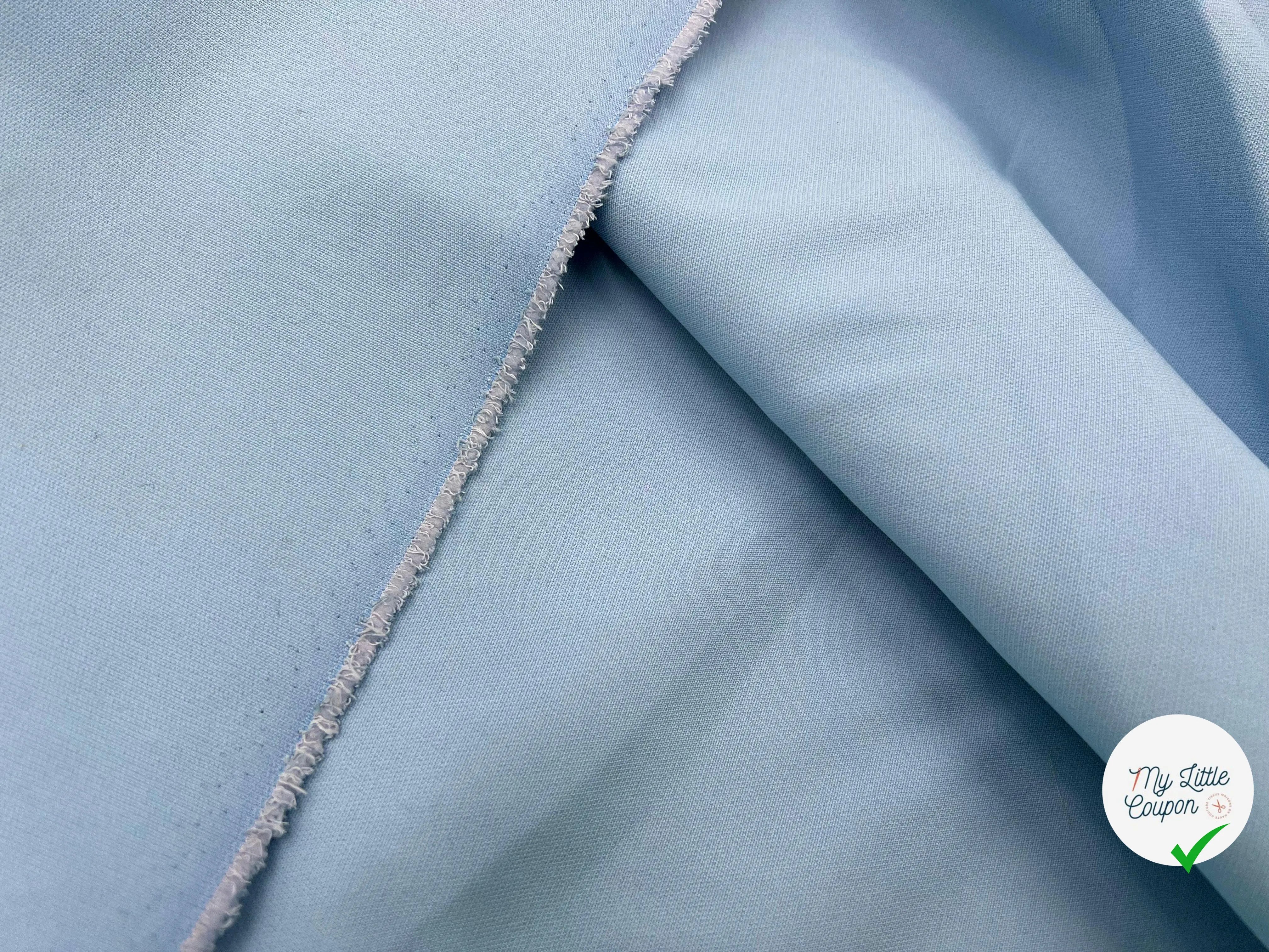 TOILE DOUBLE ÉTOFFE SERGÉE BLEU CIEL - My Little Coupon - tissu - coudre