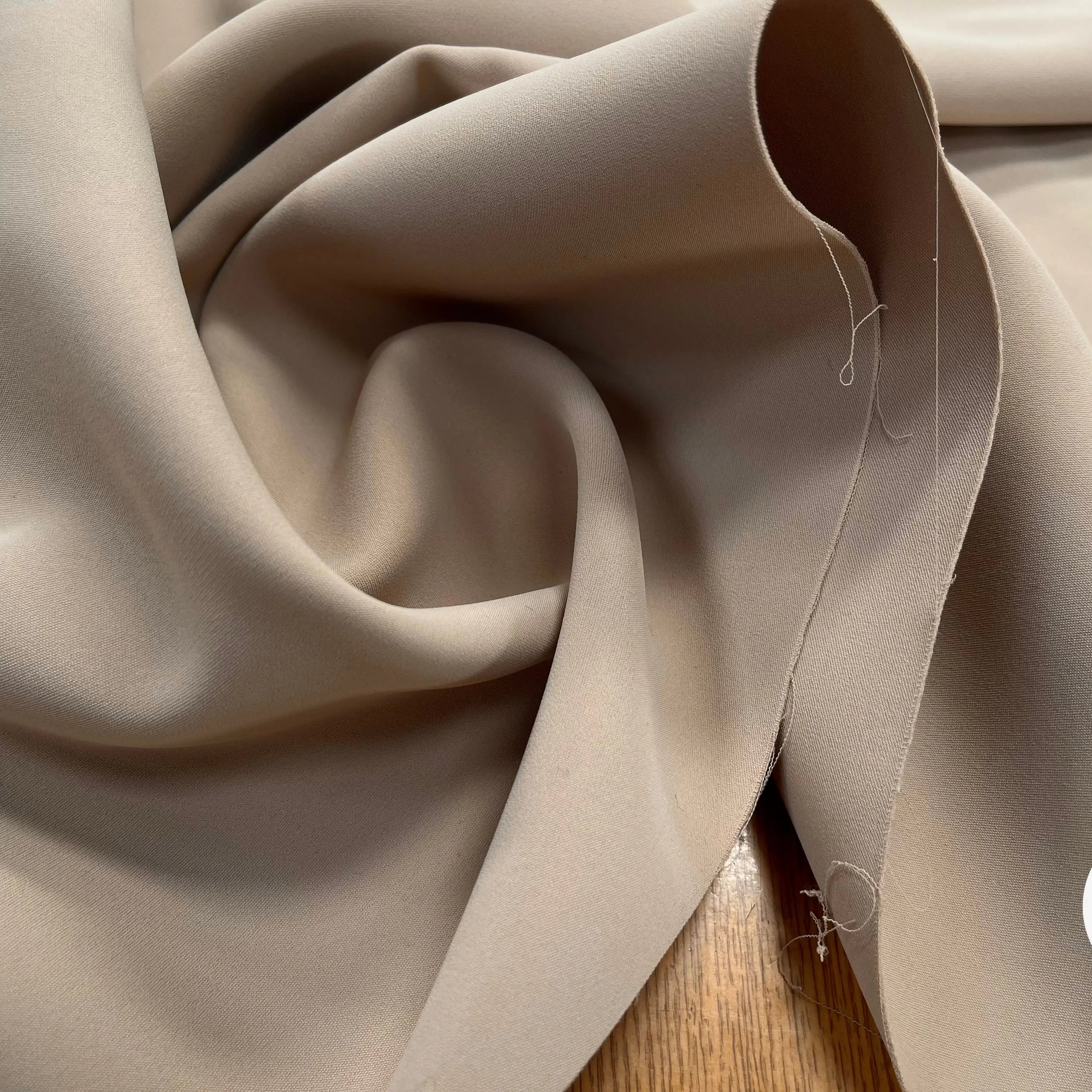 TOILE DOUBLE ETTOFE BEIGE SABLE STRETCH - My Little Coupon