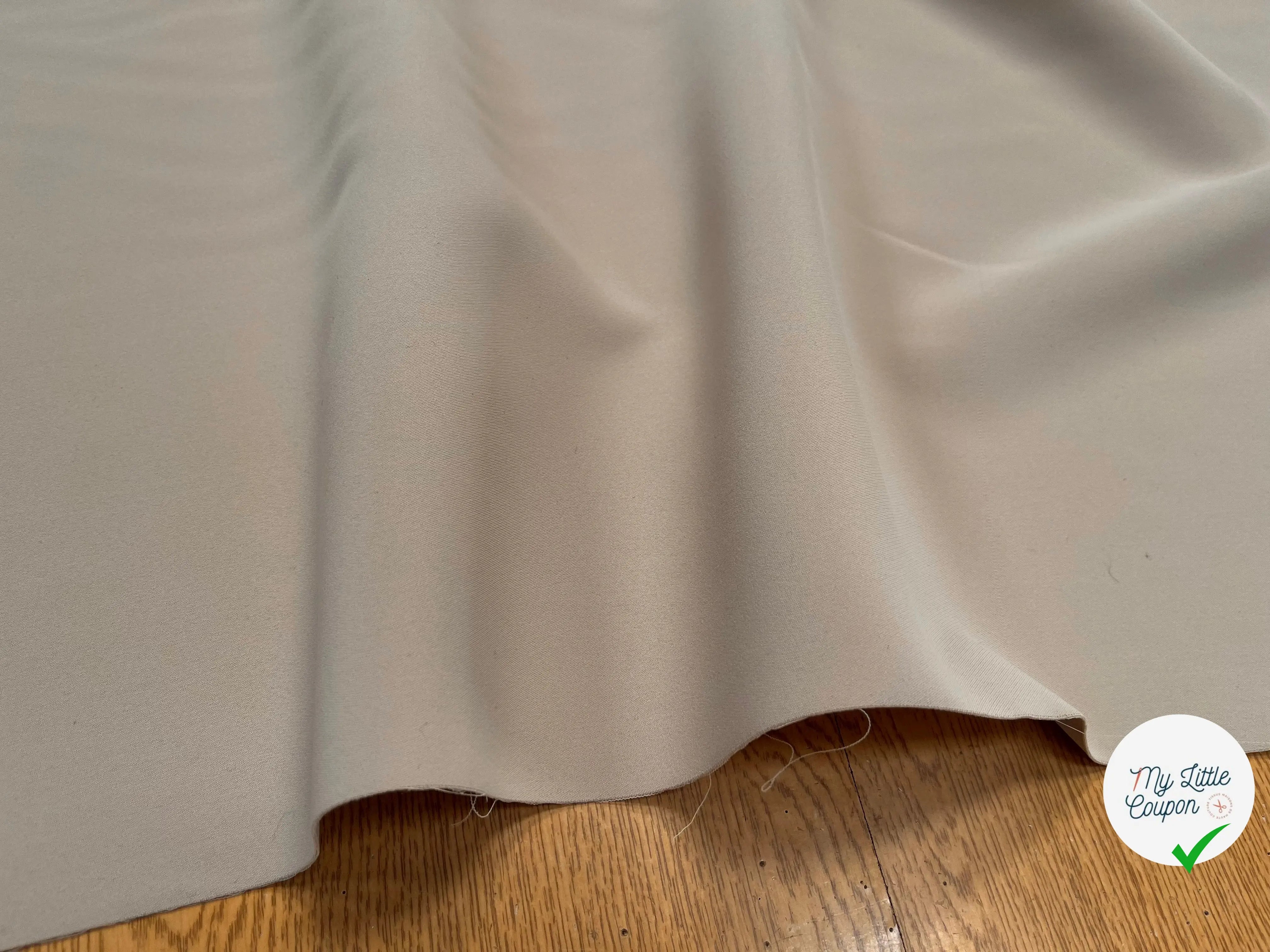 TOILE DOUBLE ETTOFE BEIGE SABLE STRETCH - My Little Coupon