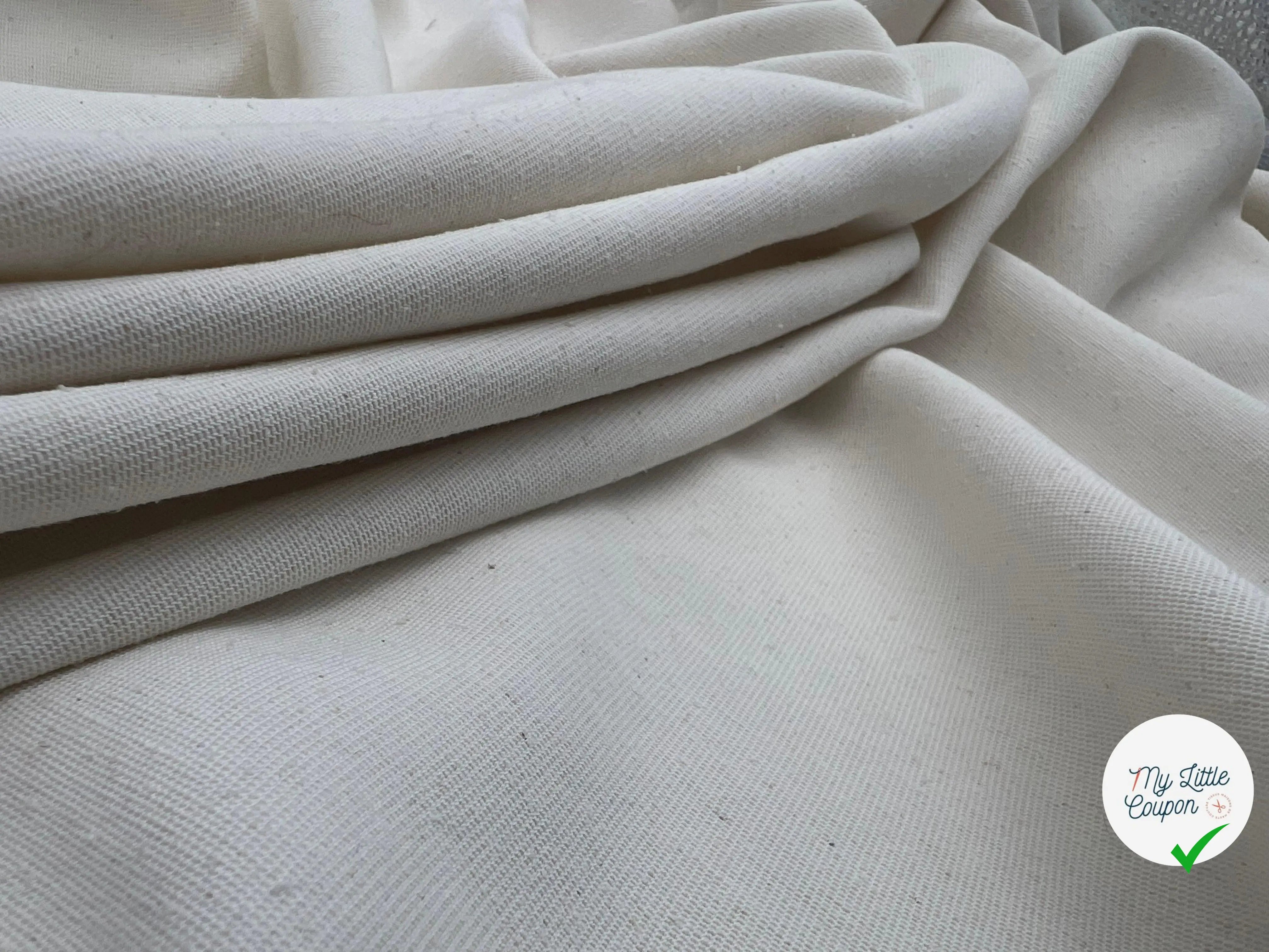 TOILE ÉCRU DOUPIONÉE COTON VISCOSE - My Little Coupon - tissu - coudre