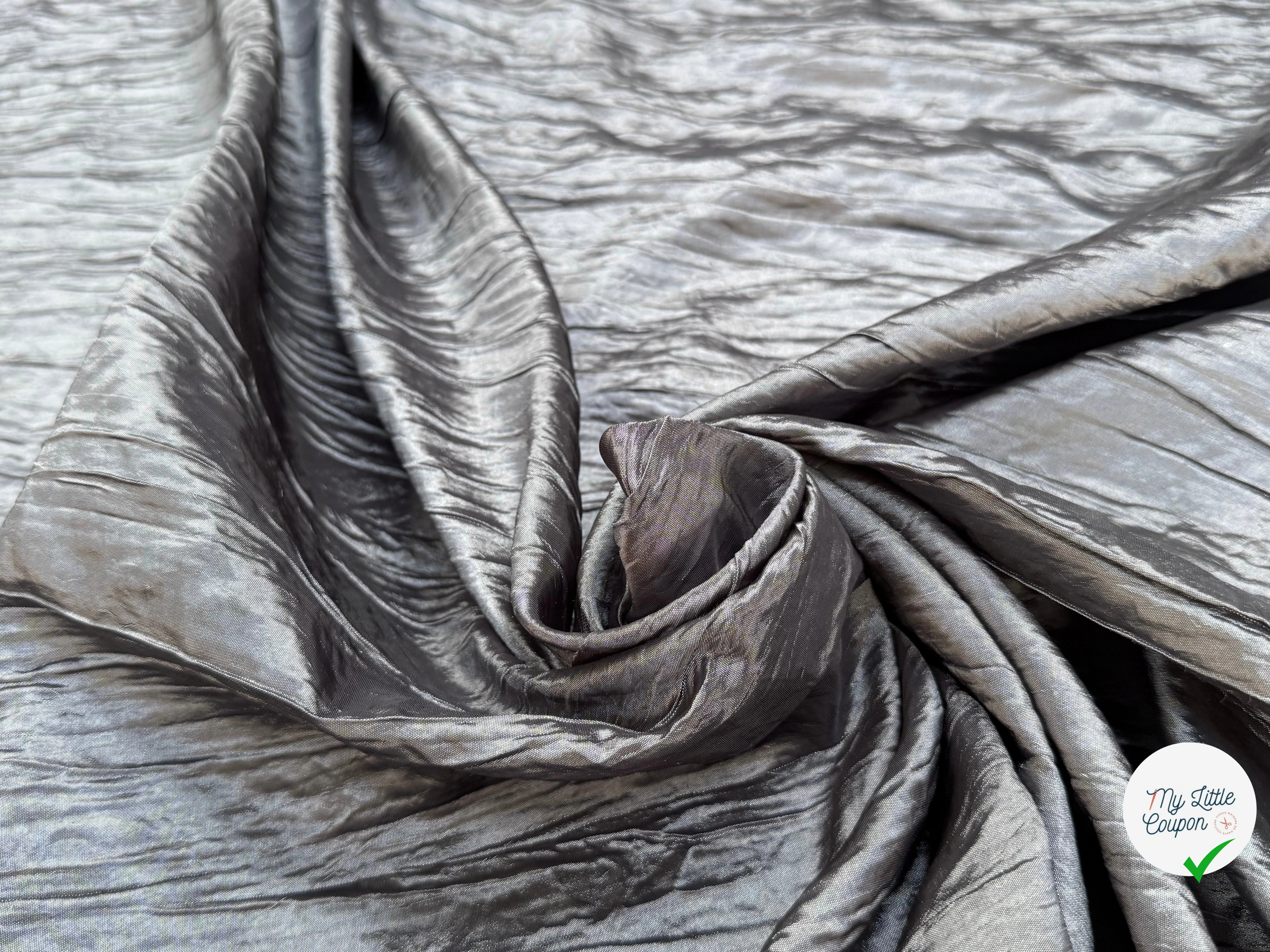 TOILE ÉFFET FROISSÉ GRIS ARGENTÉ - My Little Coupon
