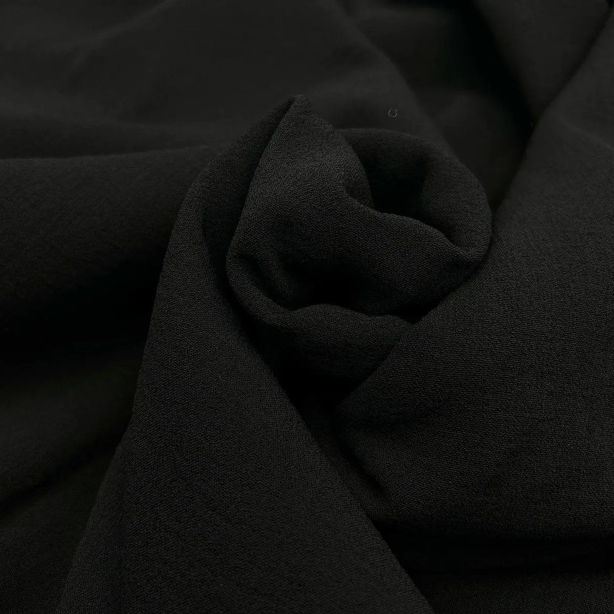 TOILE FROISSÉE NOIRE STRETCH - coupon de tissu de 3 mètres - My Little Coupon - tissu - coudre