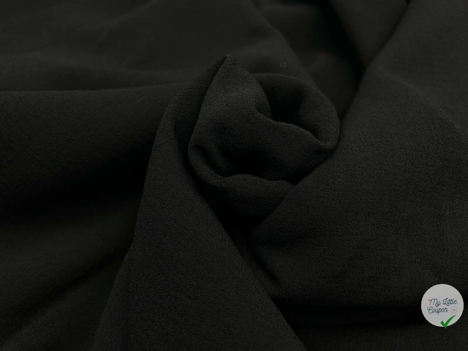 TOILE FROISSÉE NOIRE STRETCH - coupon de tissu de 3 mètres - My Little Coupon - tissu - coudre