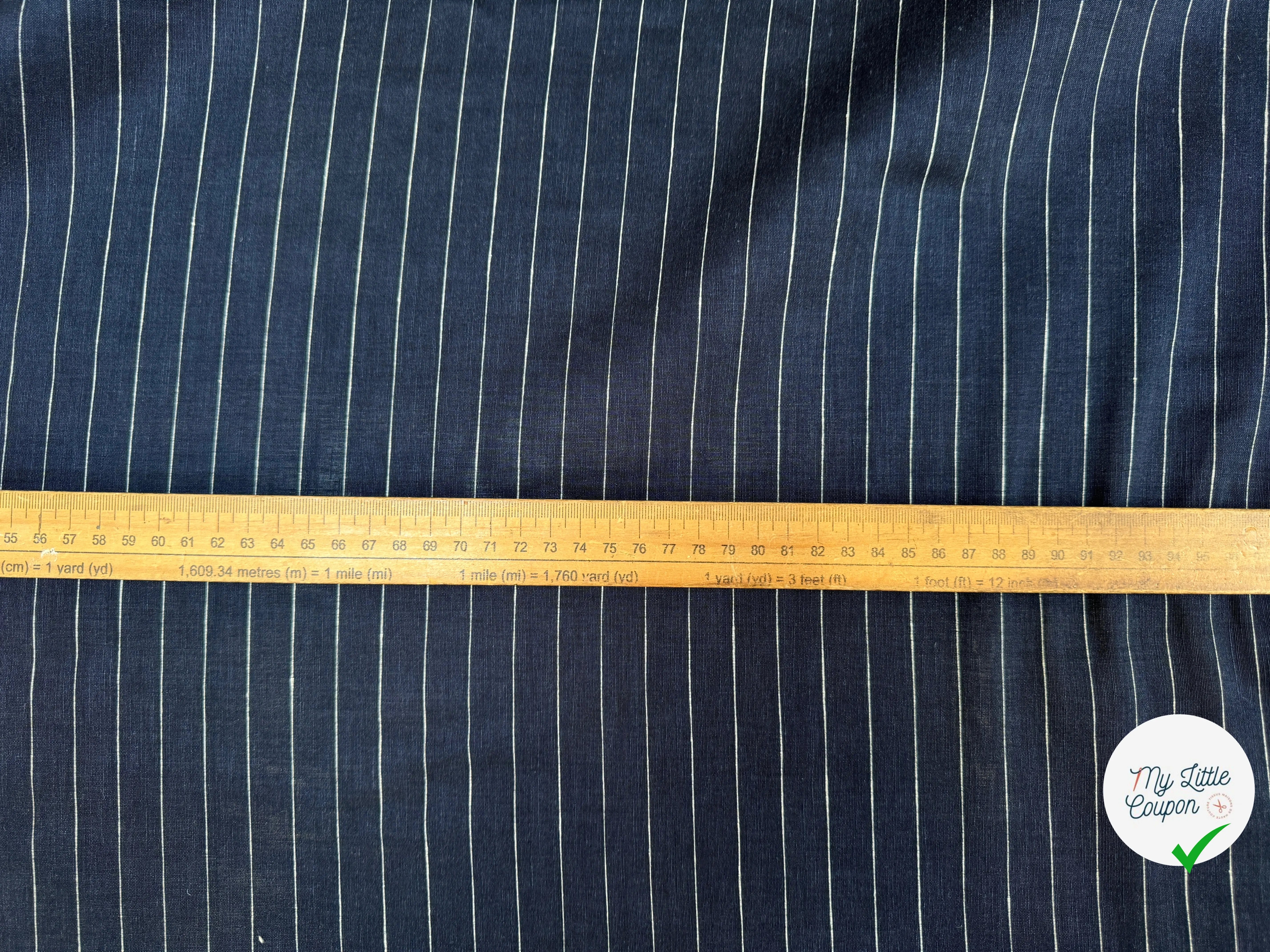 TOILE FINE DE LIN VISCOSE RAYURES BELLE TENUE - My Little Coupon